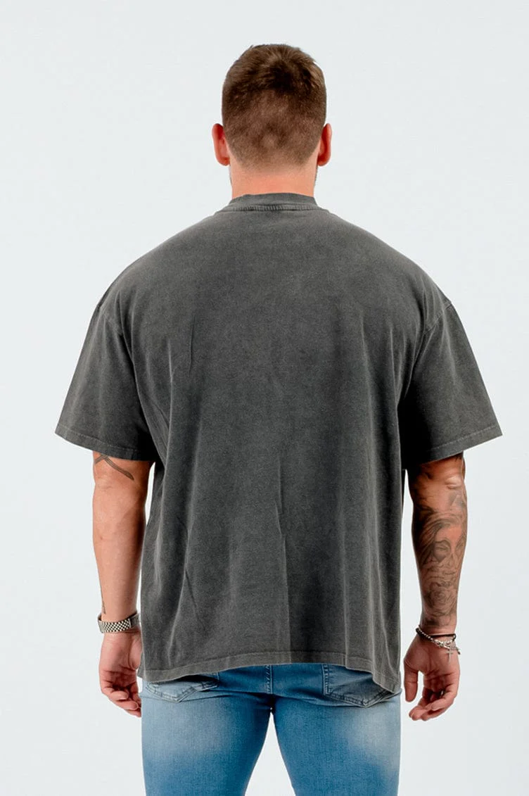 ADMIRED PRINT T-SHIRT - WASHED GREY - Image 8