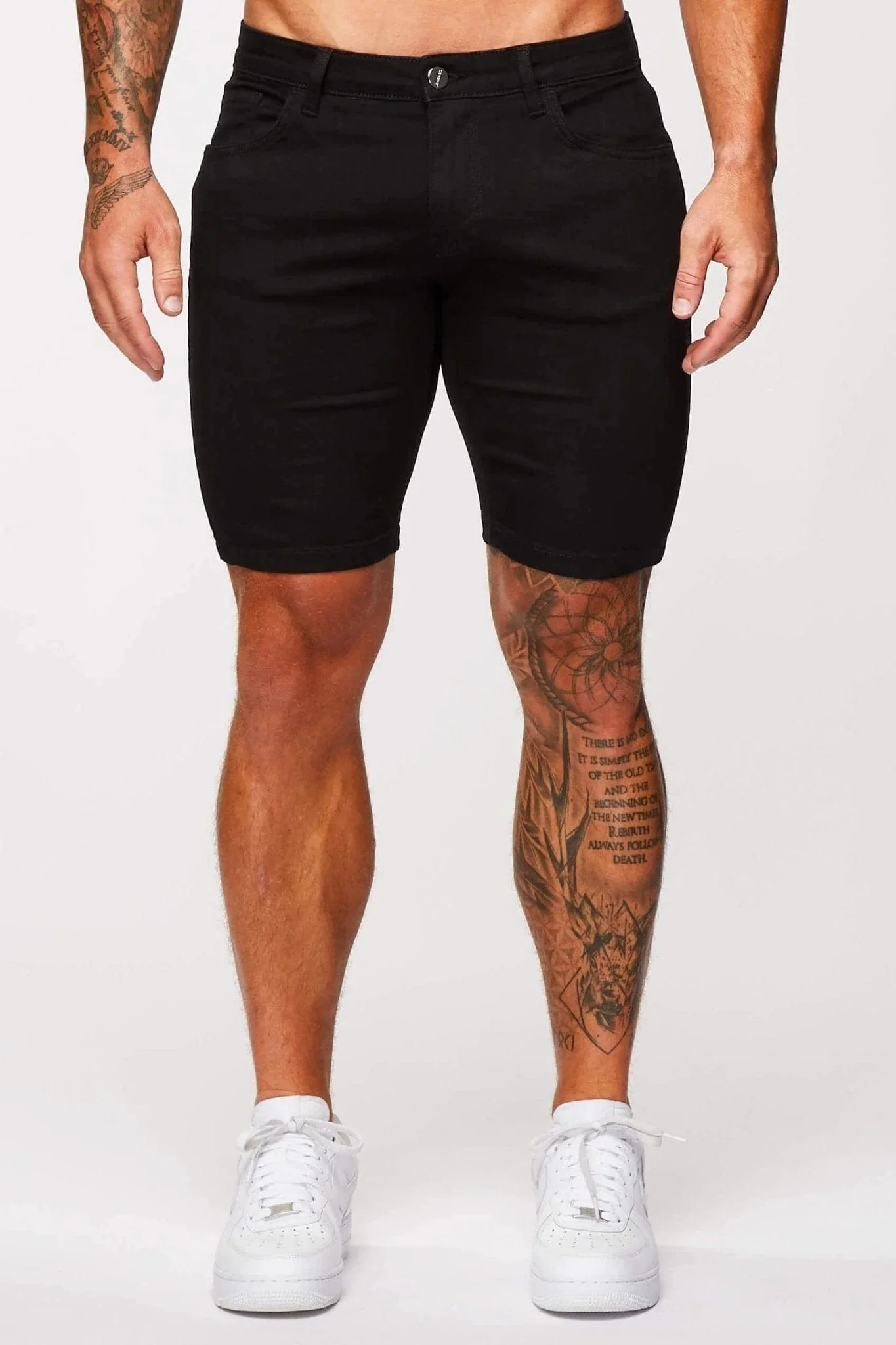 DENIM SHORT - BLACK - Image 3