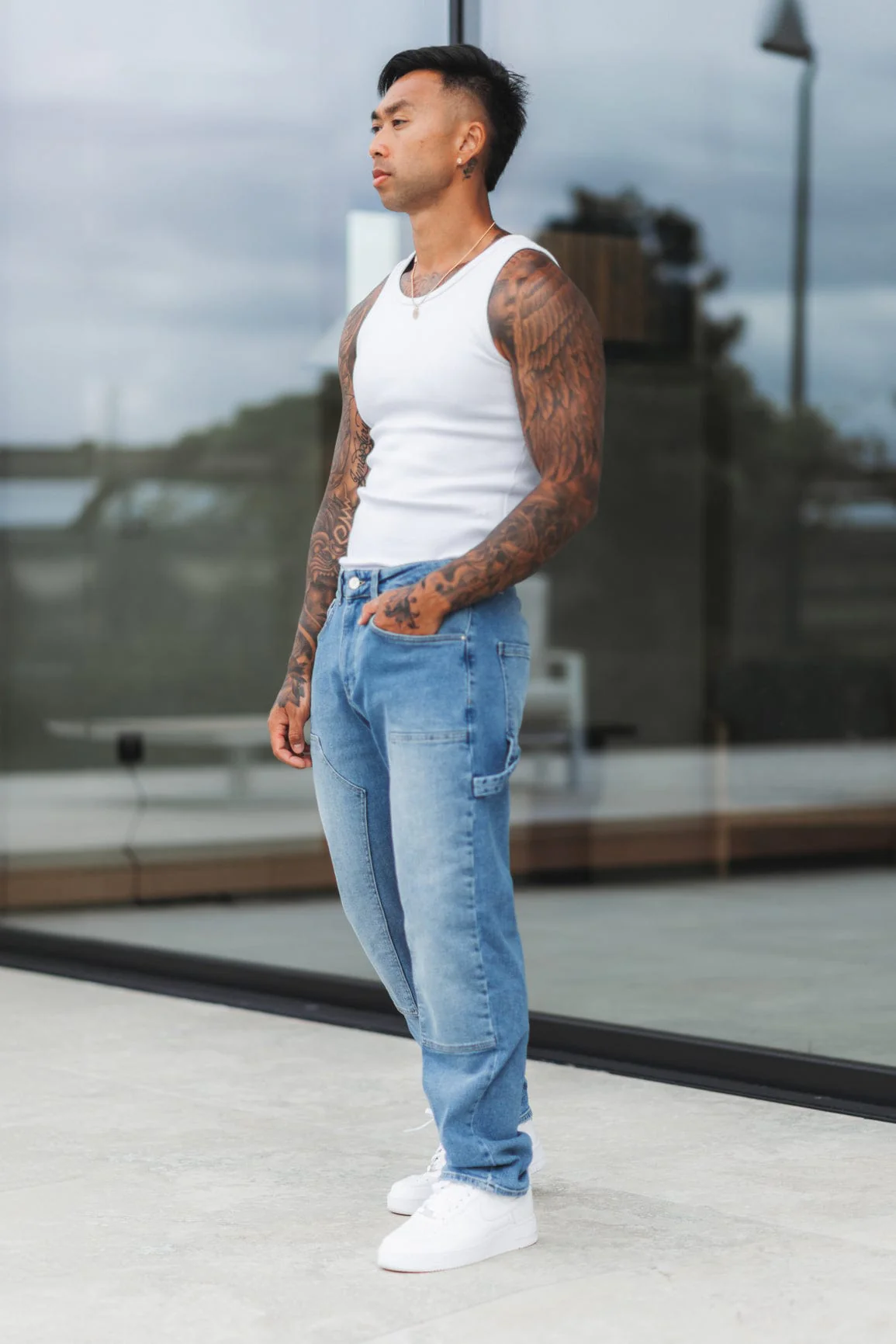 CARPENTER JEANS - WASHED LIGHT BLUE - Image 4