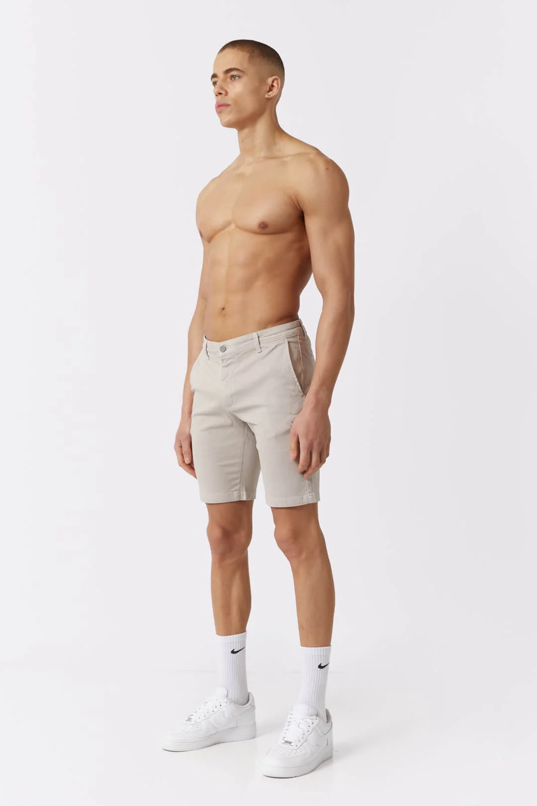STRETCH CHINO SHORT - SAND - Image 3