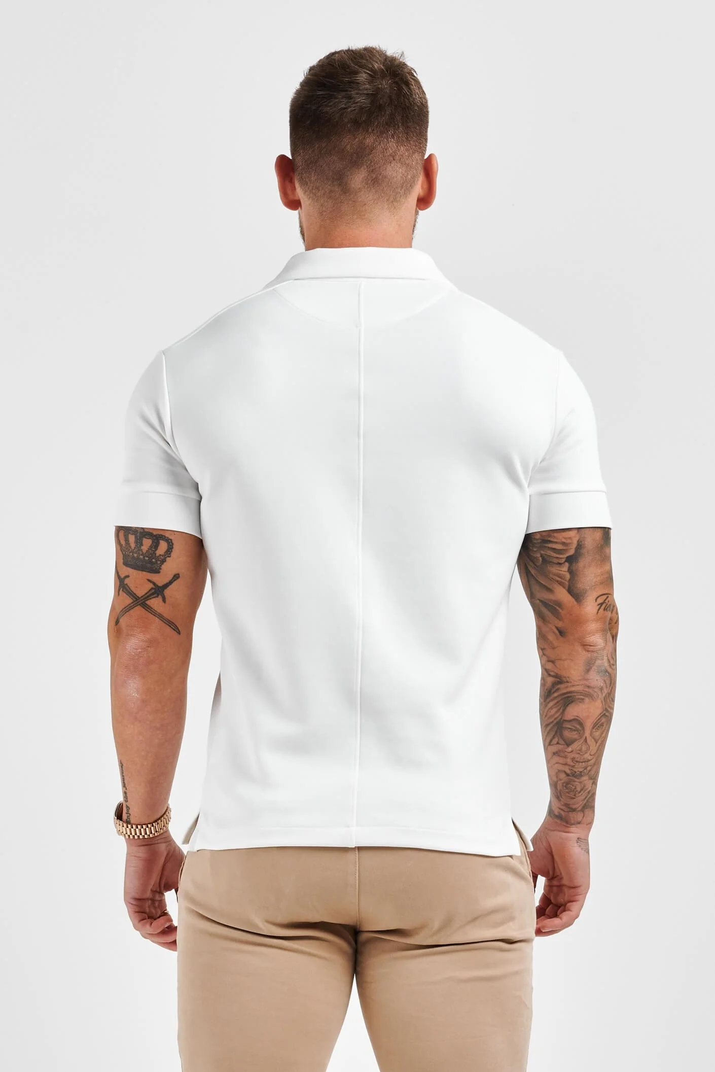 CORE REVERE COLLAR POLO - WHITE - Image 5