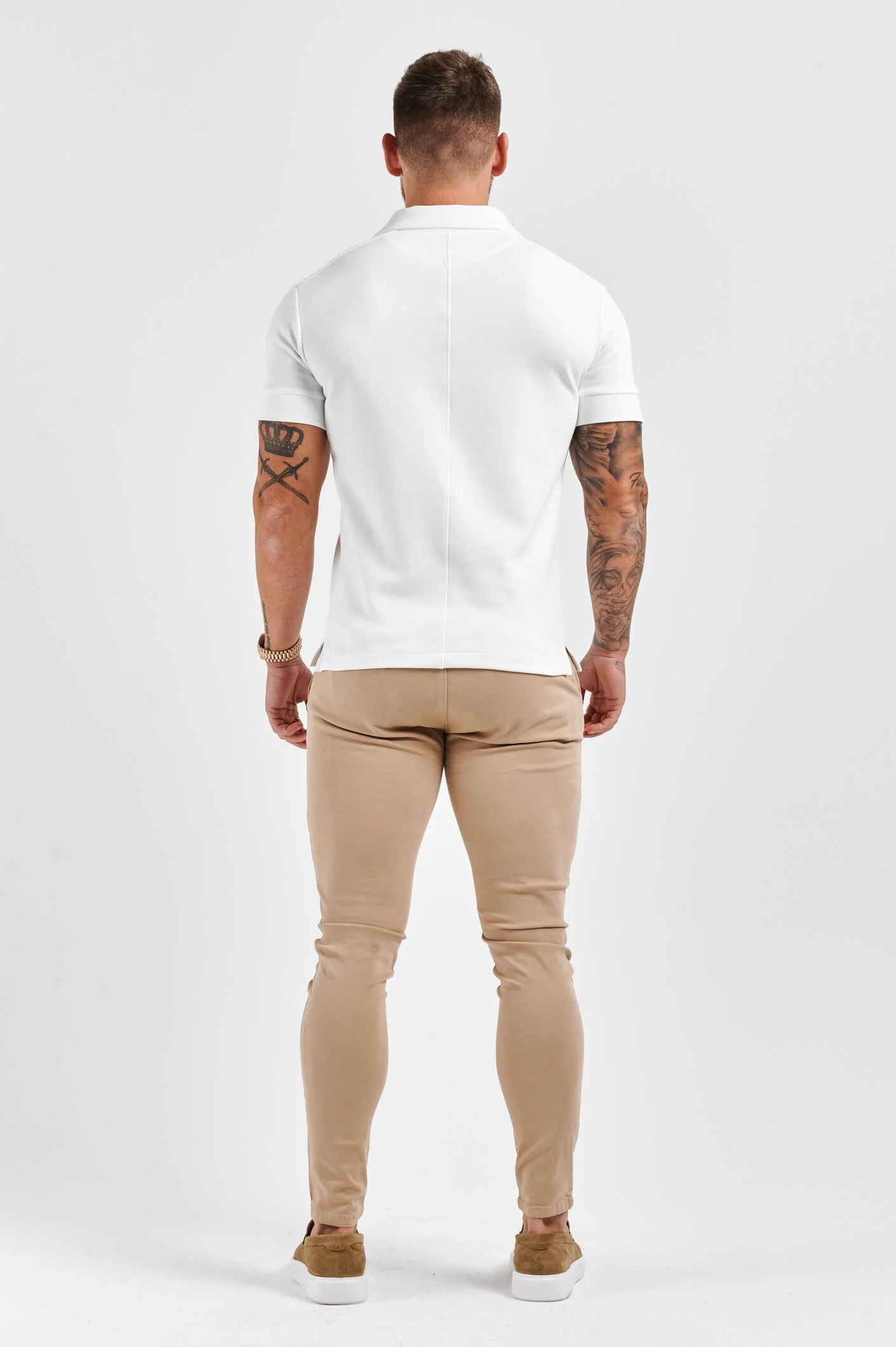 CORE REVERE COLLAR POLO - WHITE - Image 6