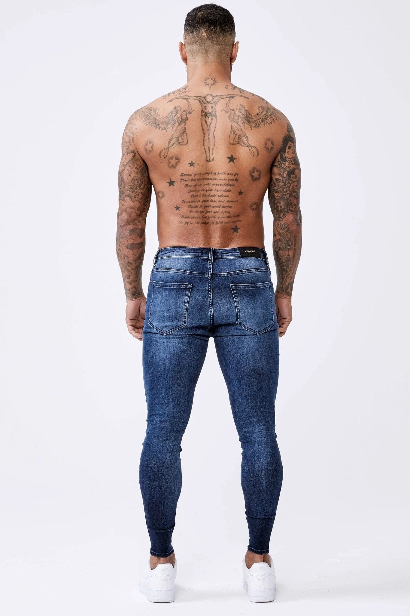 SKINNY FIT JEANS - DARK INDIGO FADE WASH - Image 5