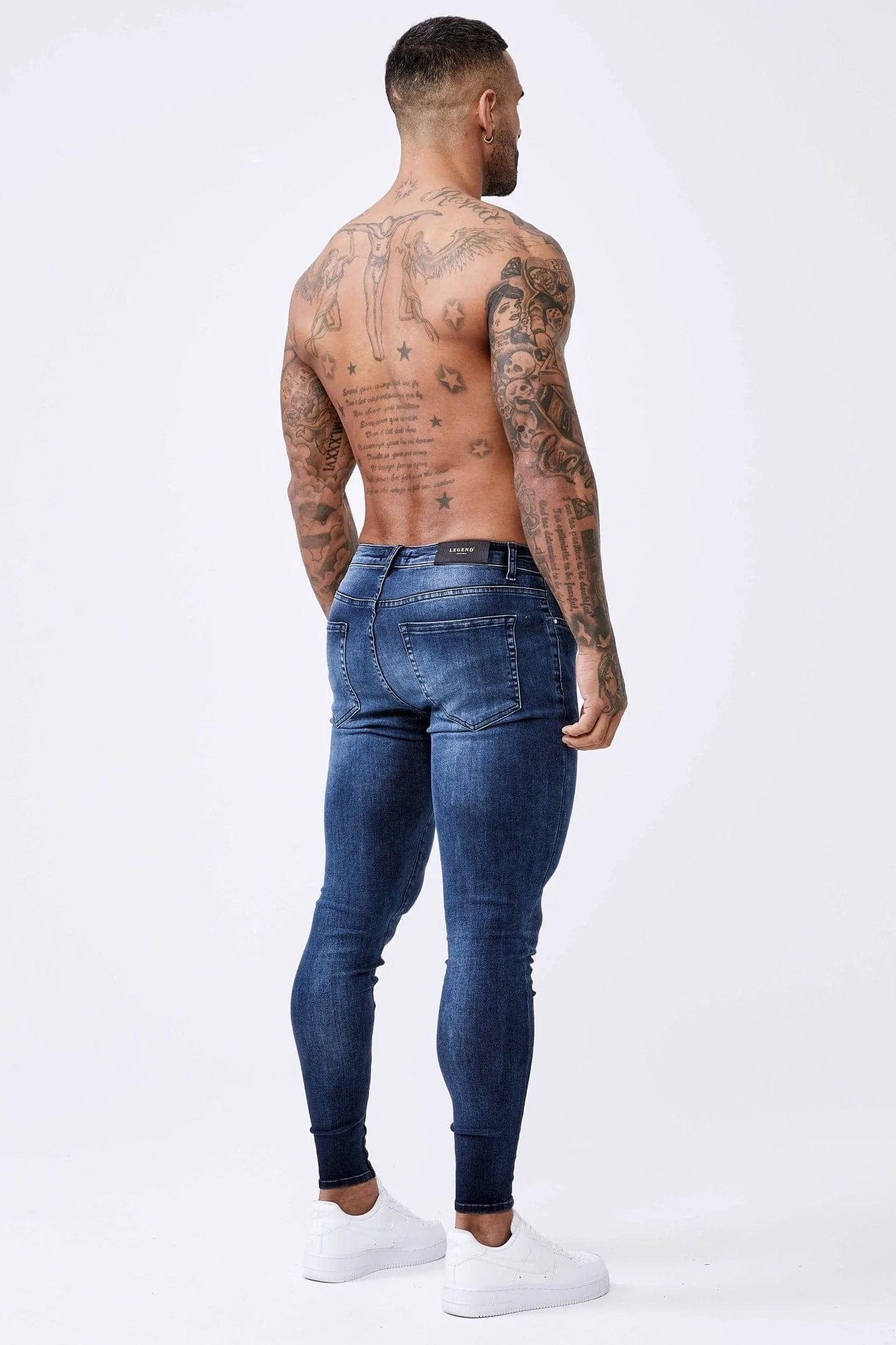 SKINNY FIT JEANS - DARK INDIGO FADE WASH - Image 6