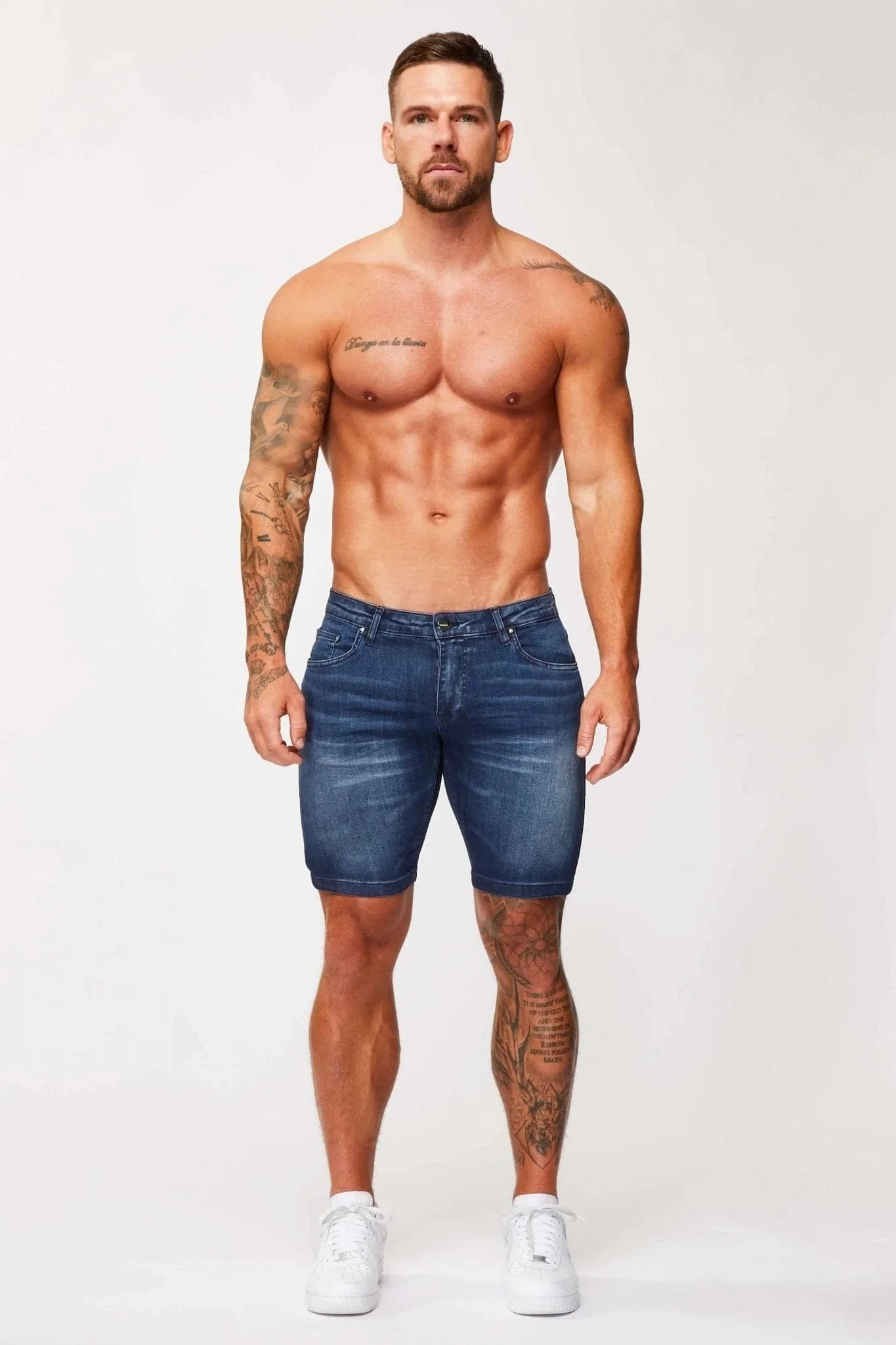 DENIM SHORT - DARK INDIGO FADE WASH - Image 3