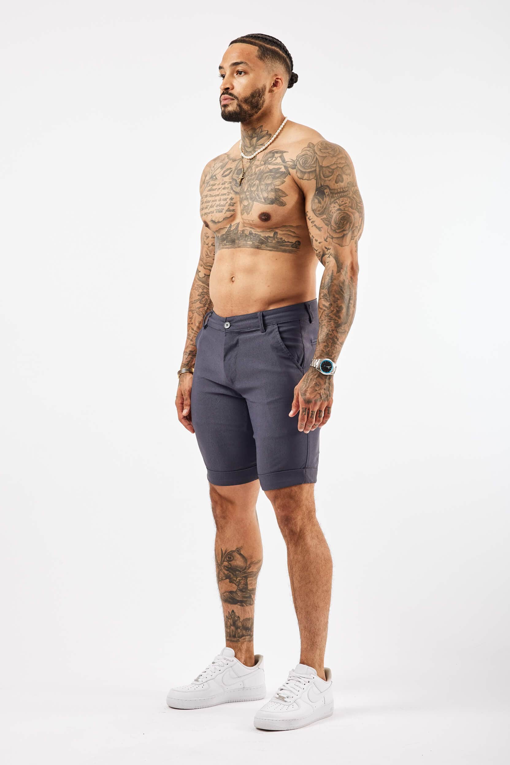 FLEX CHINO SHORT - LIGHT NAVY - Image 4