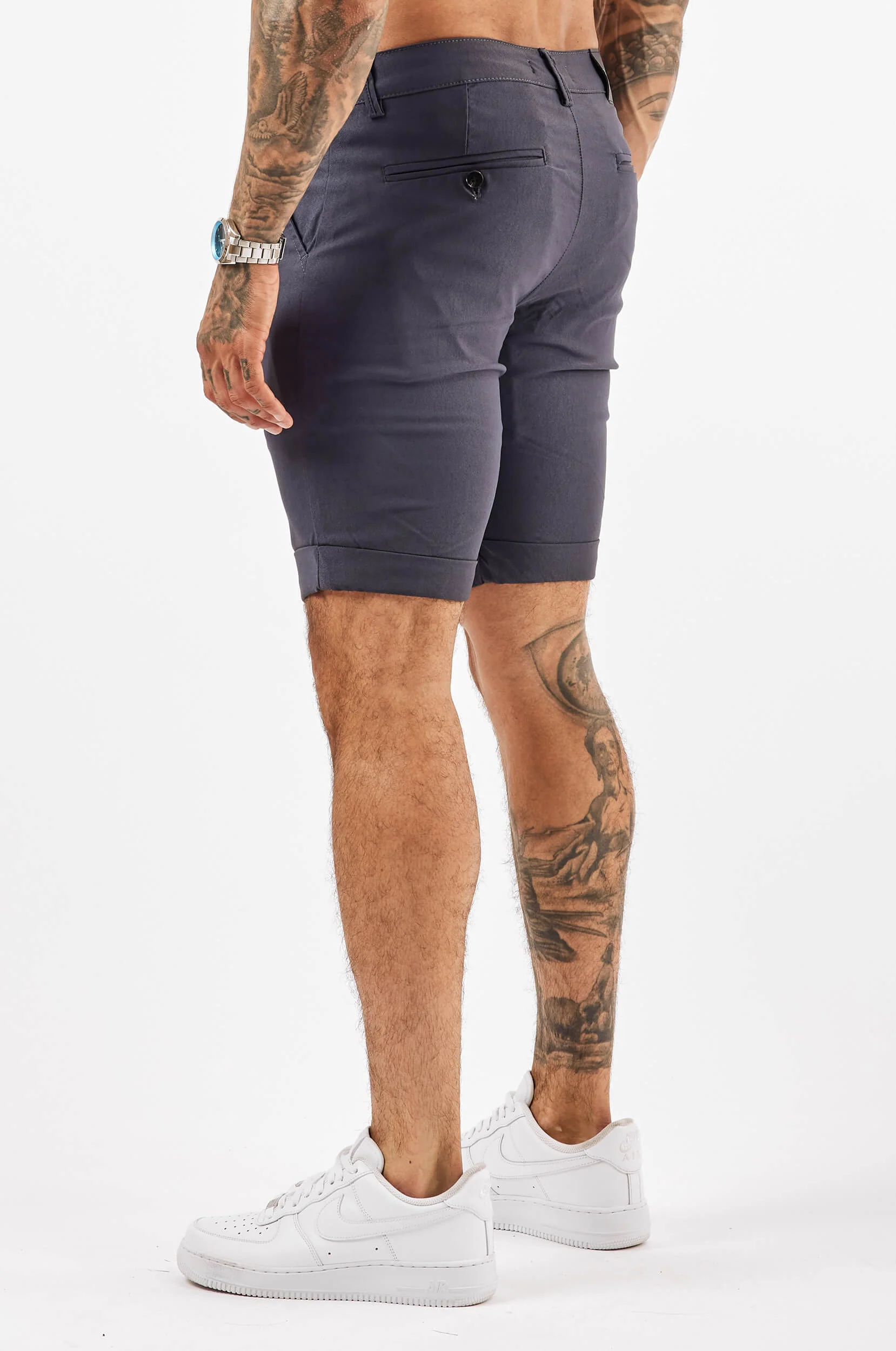 FLEX CHINO SHORT - LIGHT NAVY - Image 5