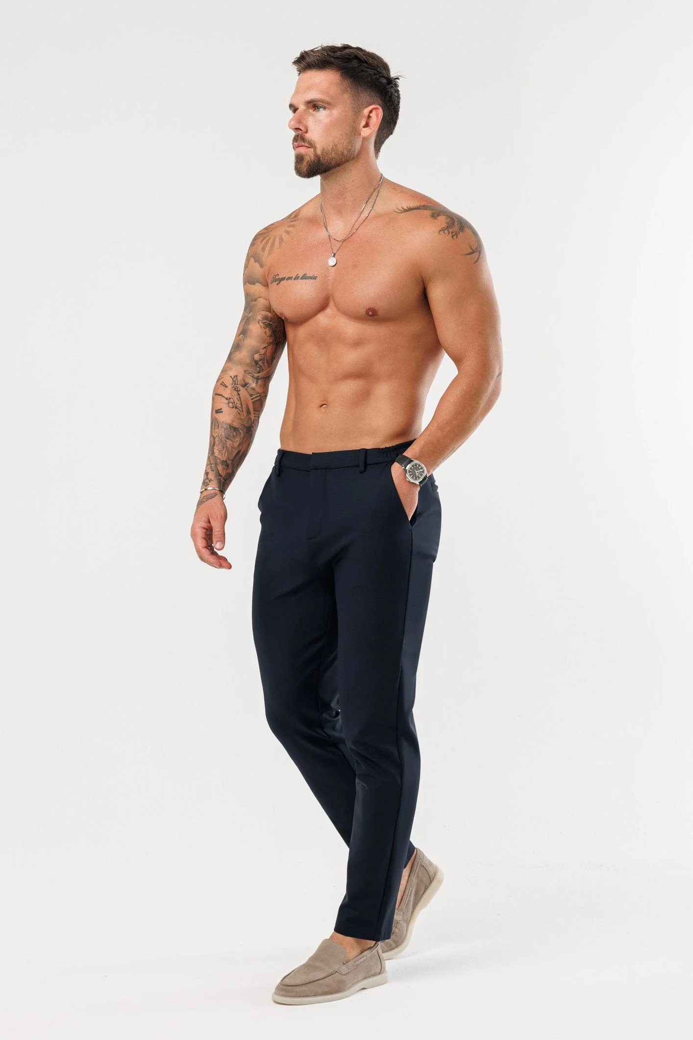 HYBRID TROUSER - NAVY - Image 5