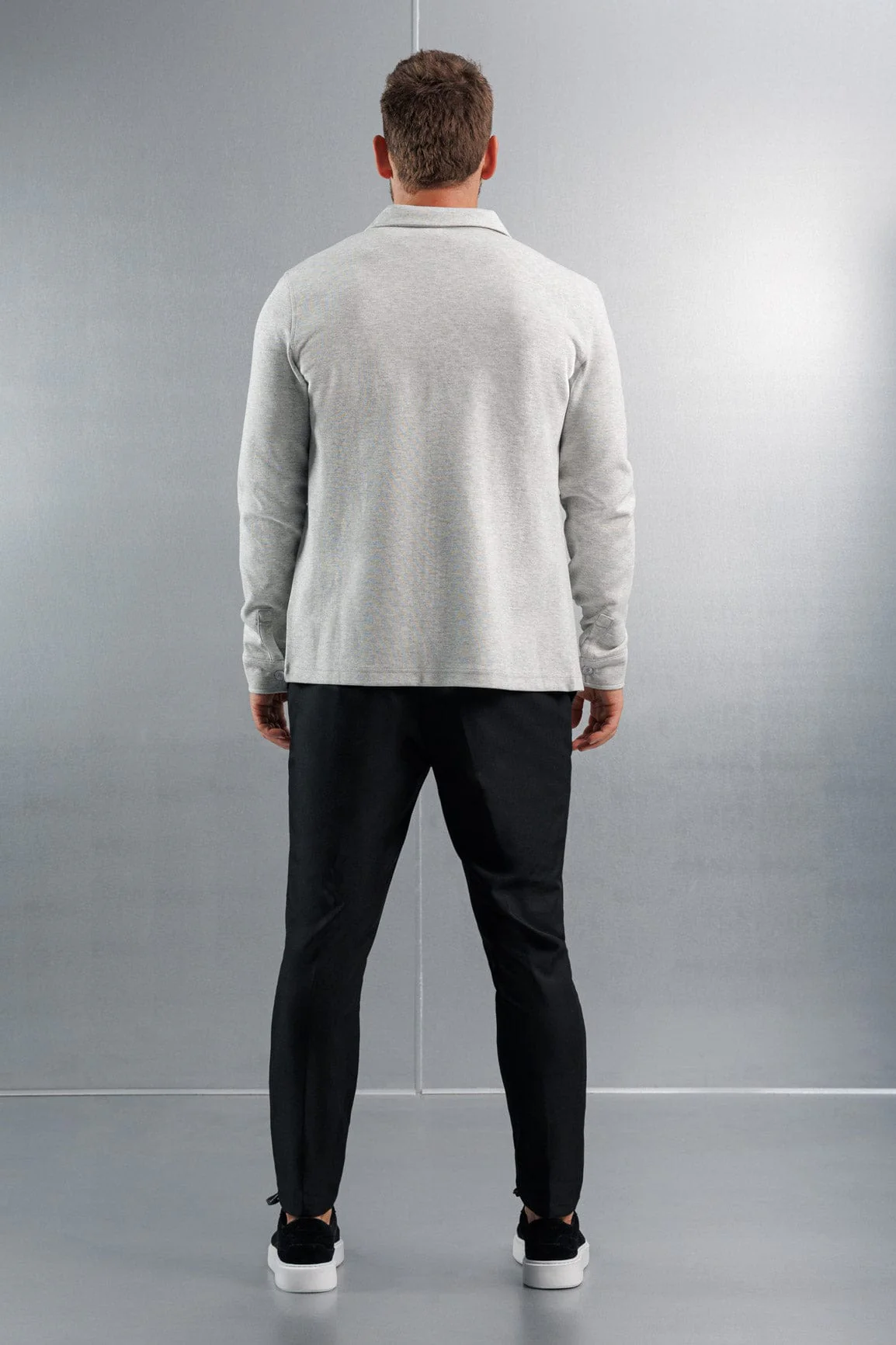 JERSEY OVERSHIRT - GREY MARL - Image 5