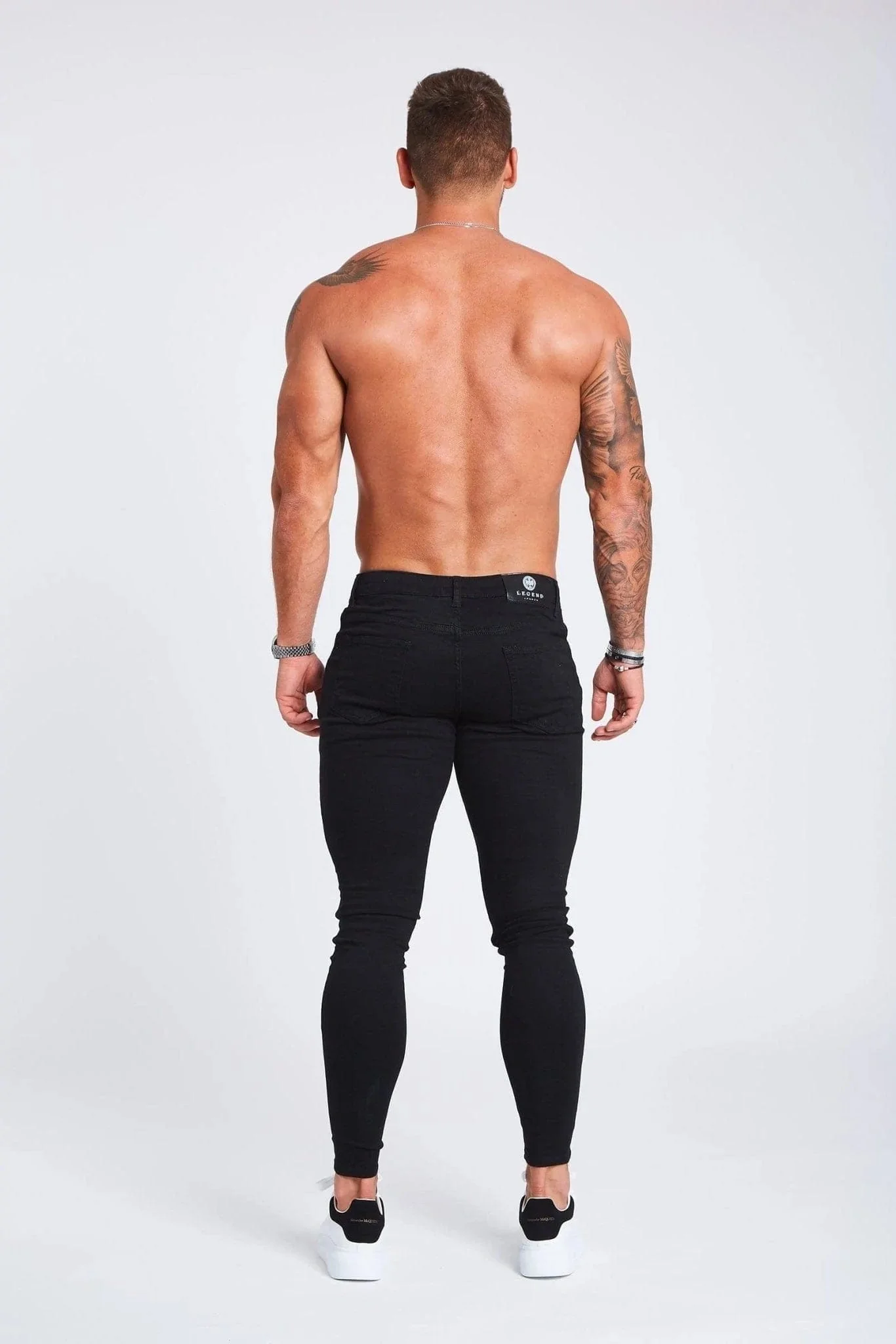 SKINNY FIT JEANS NON RIPPED - BLACK - Image 3