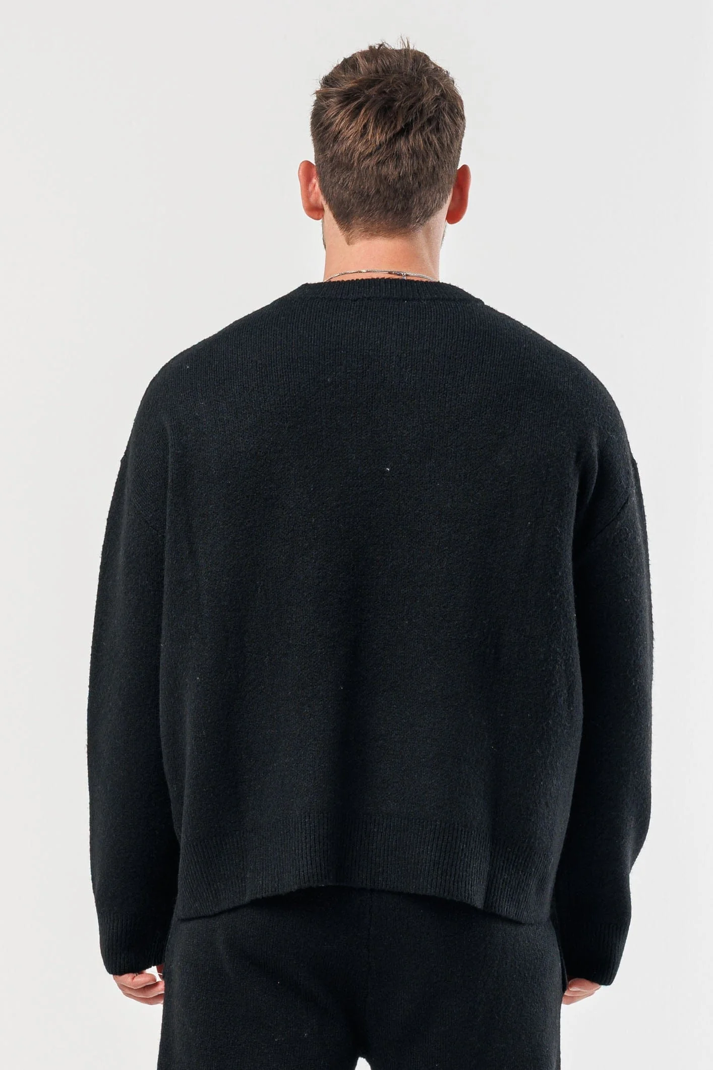 KNIT SWEATER - BLACK - Image 5