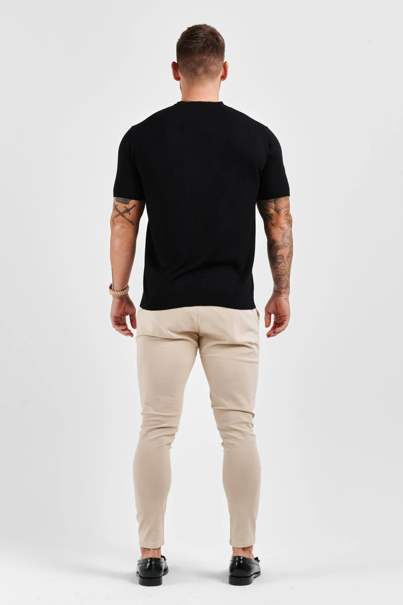 KNIT T-SHIRT - BLACK - Image 8