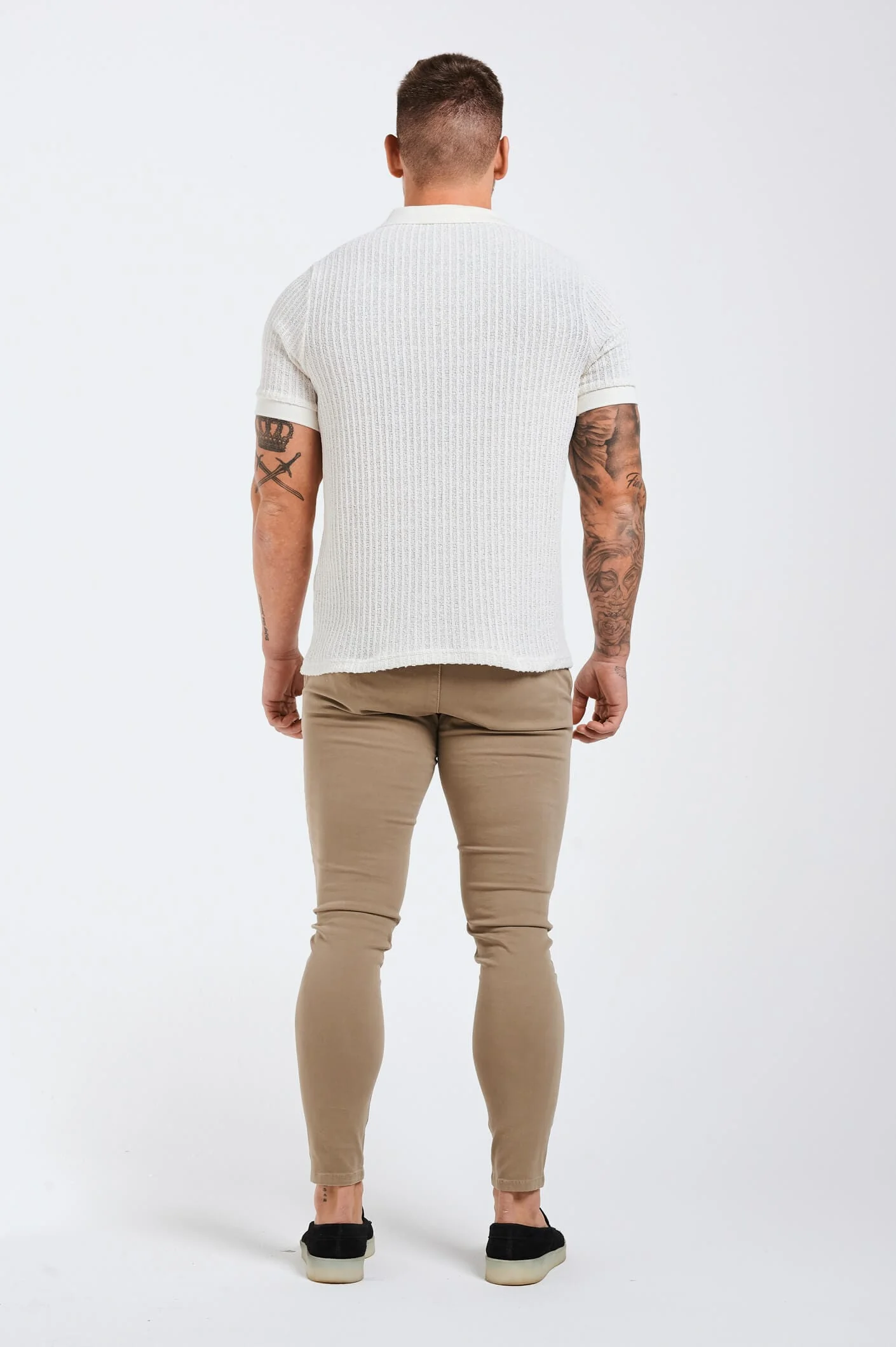 LADDER KNIT POLO - ECRU - Image 5