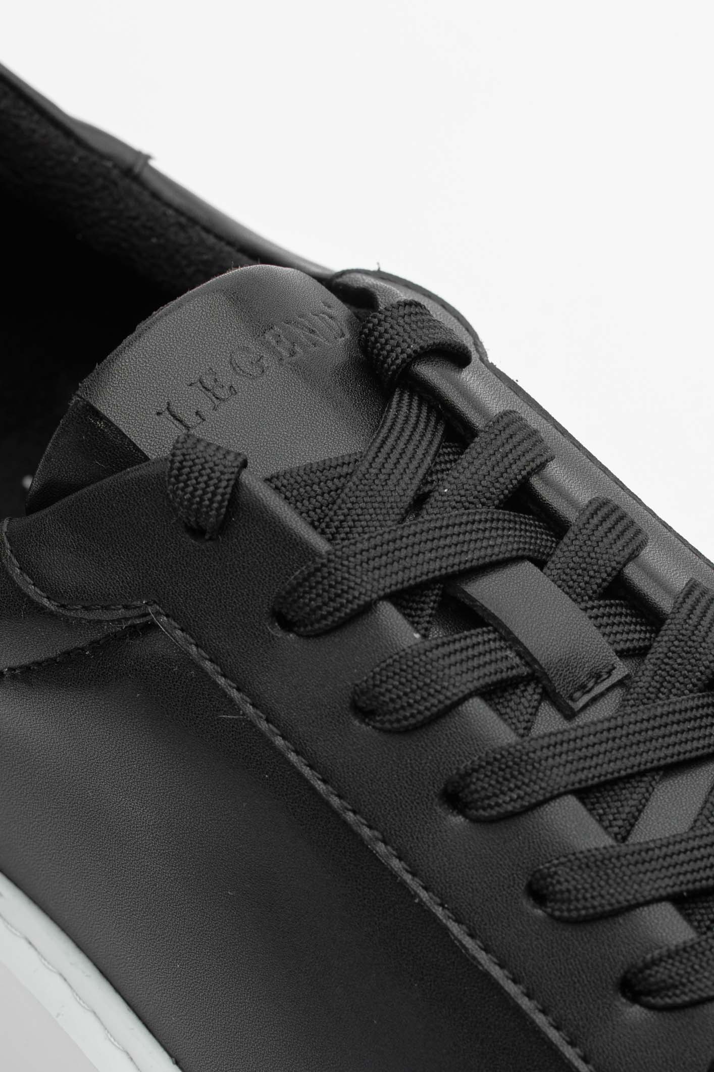 LEATHER TRAINER - BLACK - Image 7
