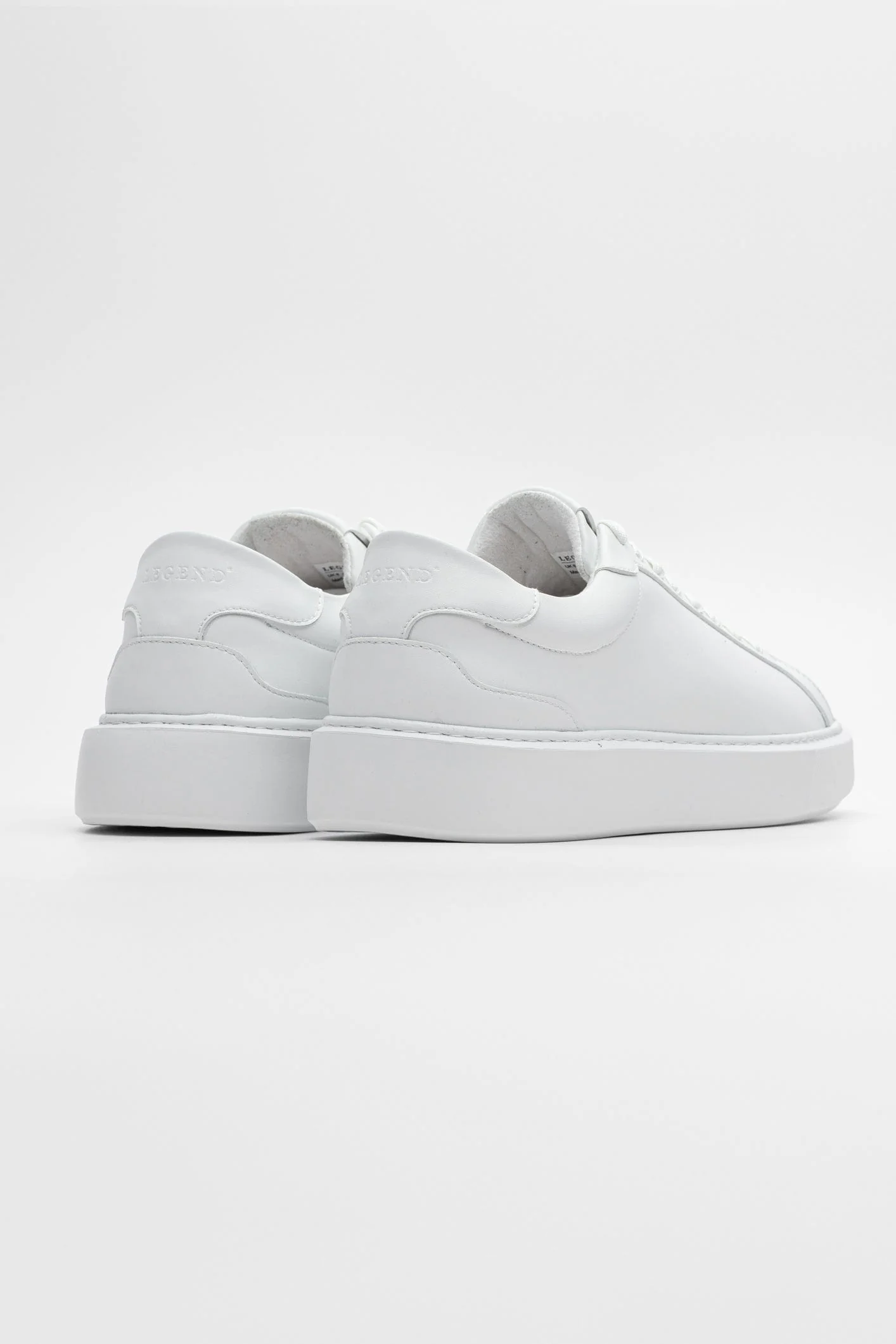 LEATHER TRAINER - WHITE - Image 6