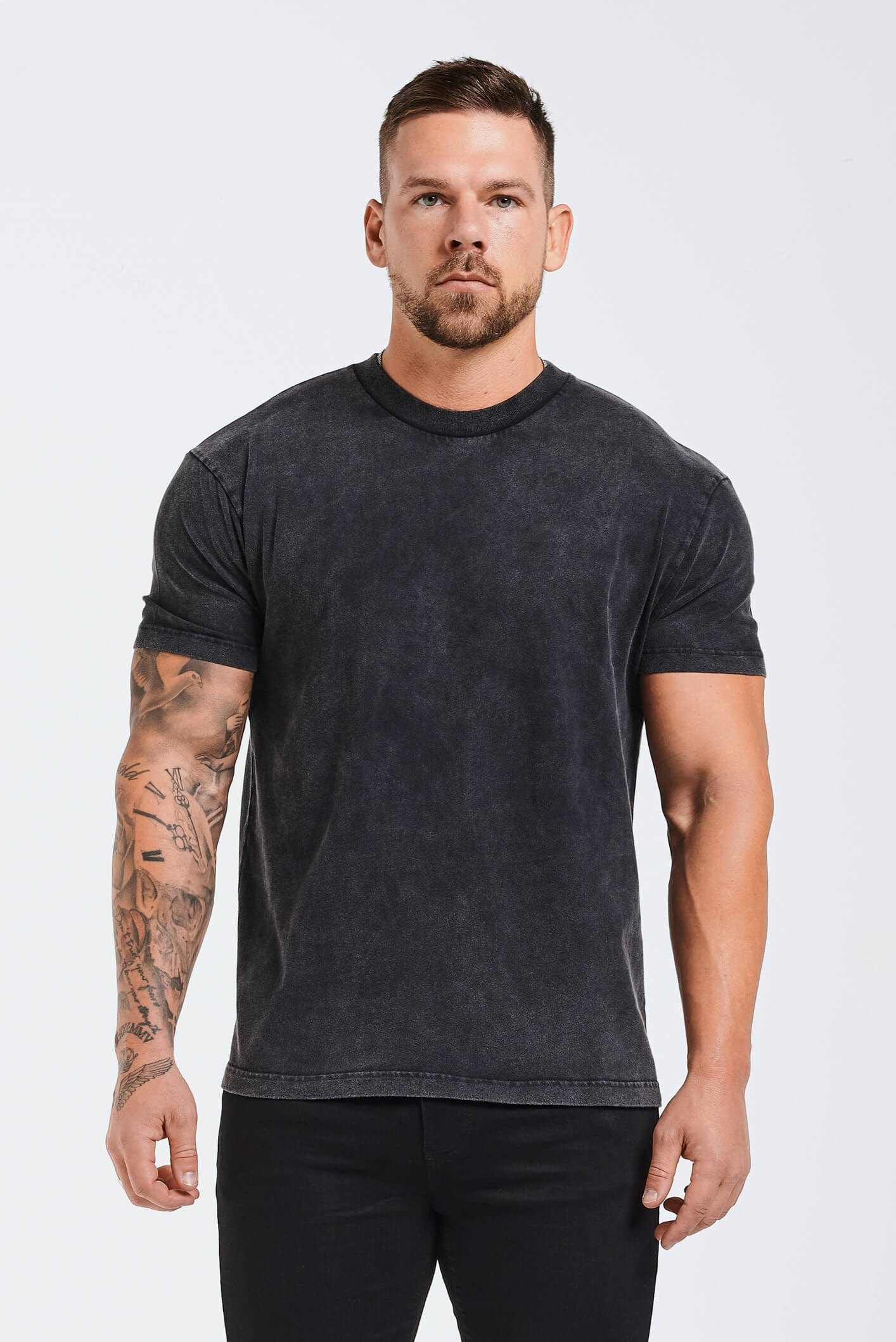 PREMIUM BASICS T-SHIRT - WASHED GREY - Image 9