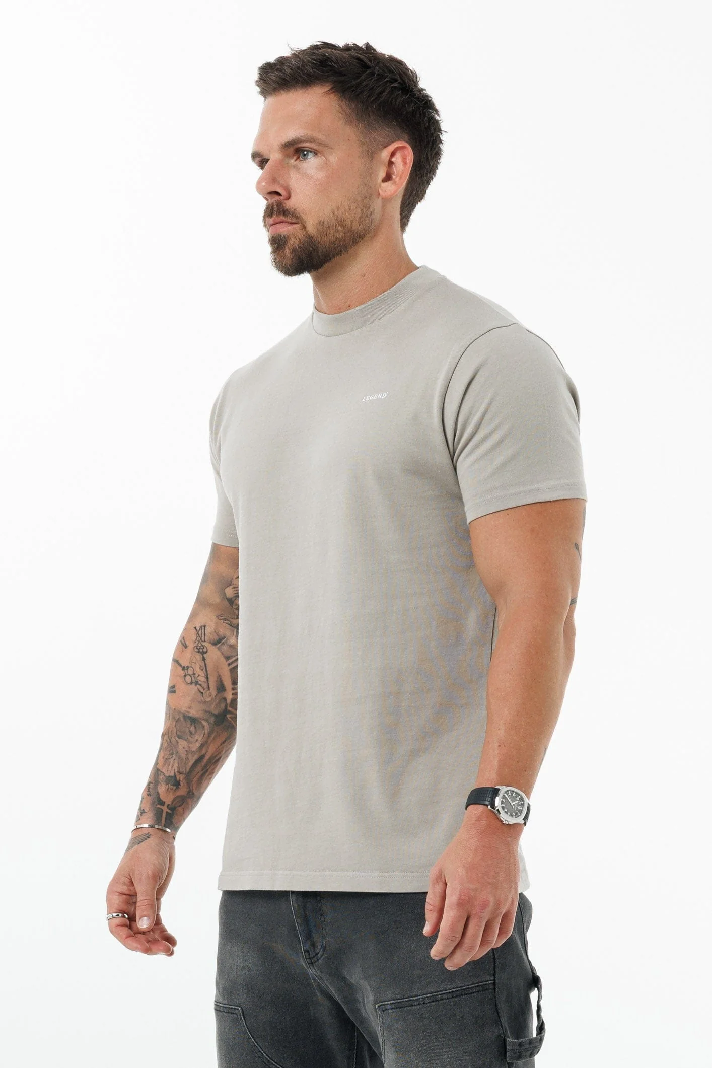 PREMIUM BASICS T-SHIRT - CONCRETE - Image 12
