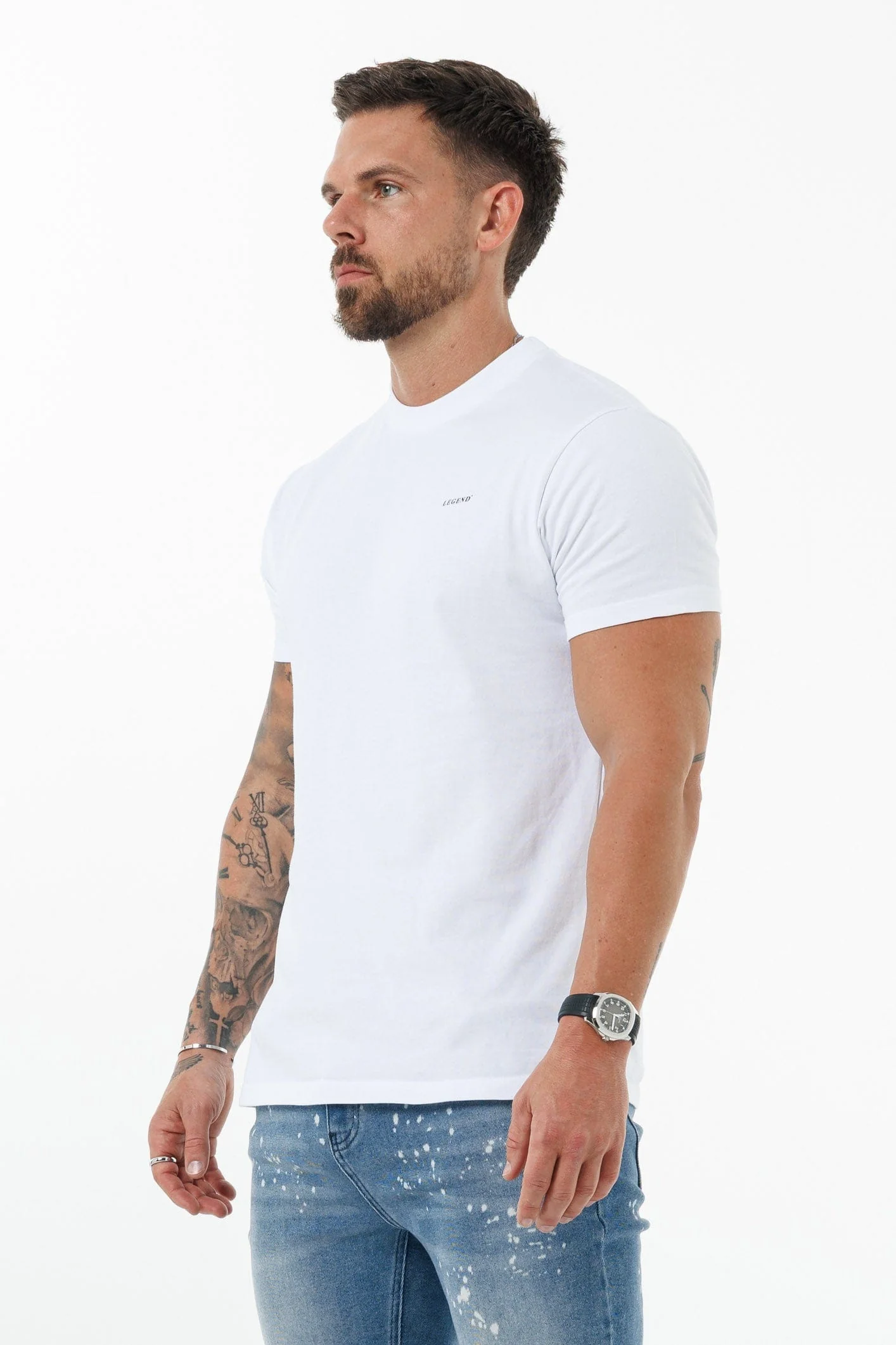 PREMIUM BASICS T-SHIRT - WHITE - Image 4