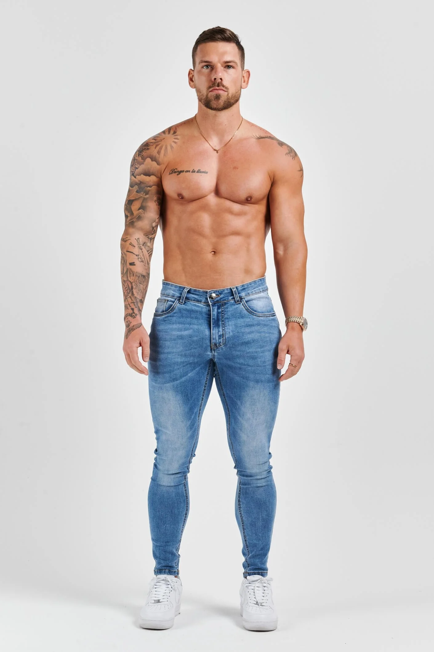 SKINNY FIT JEANS - LIGHT BLUE WASH - Image 2