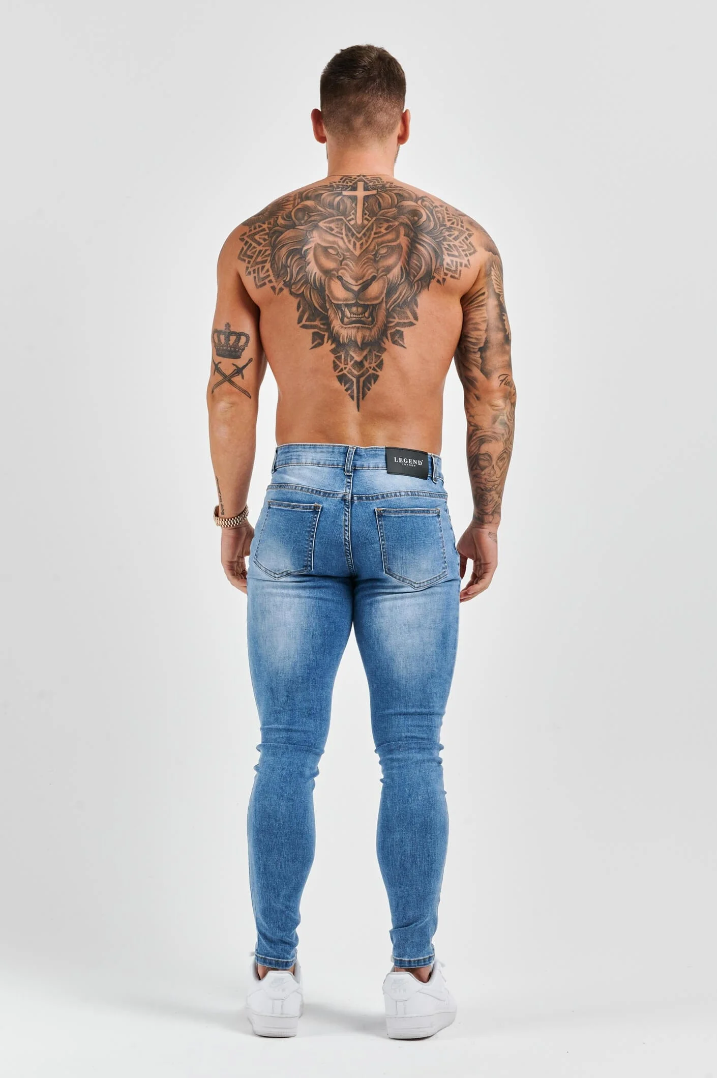 SKINNY FIT JEANS - LIGHT BLUE WASH - Image 6