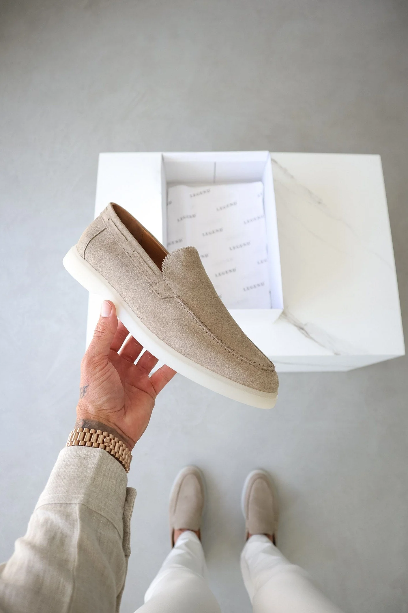 SUEDE LOAFER - BEIGE - Image 3