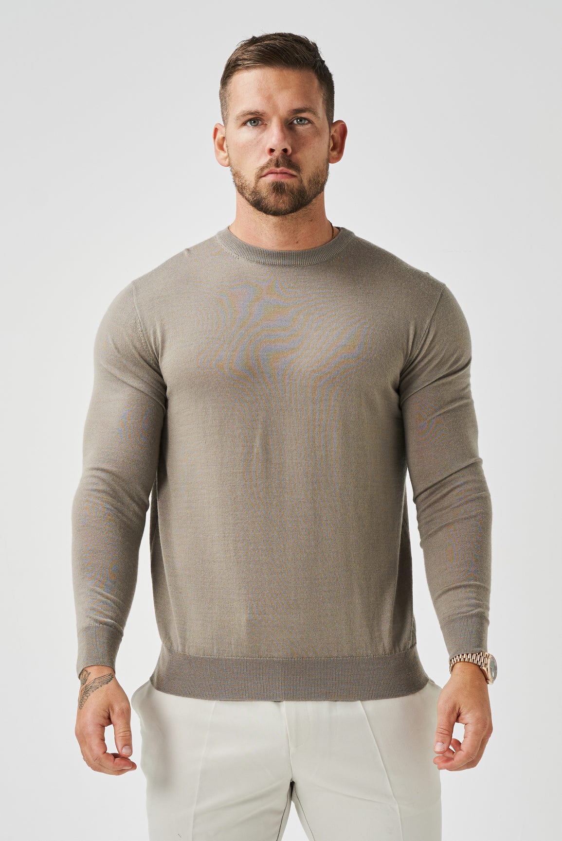 LONG SLEEVE KNIT - TAUPE