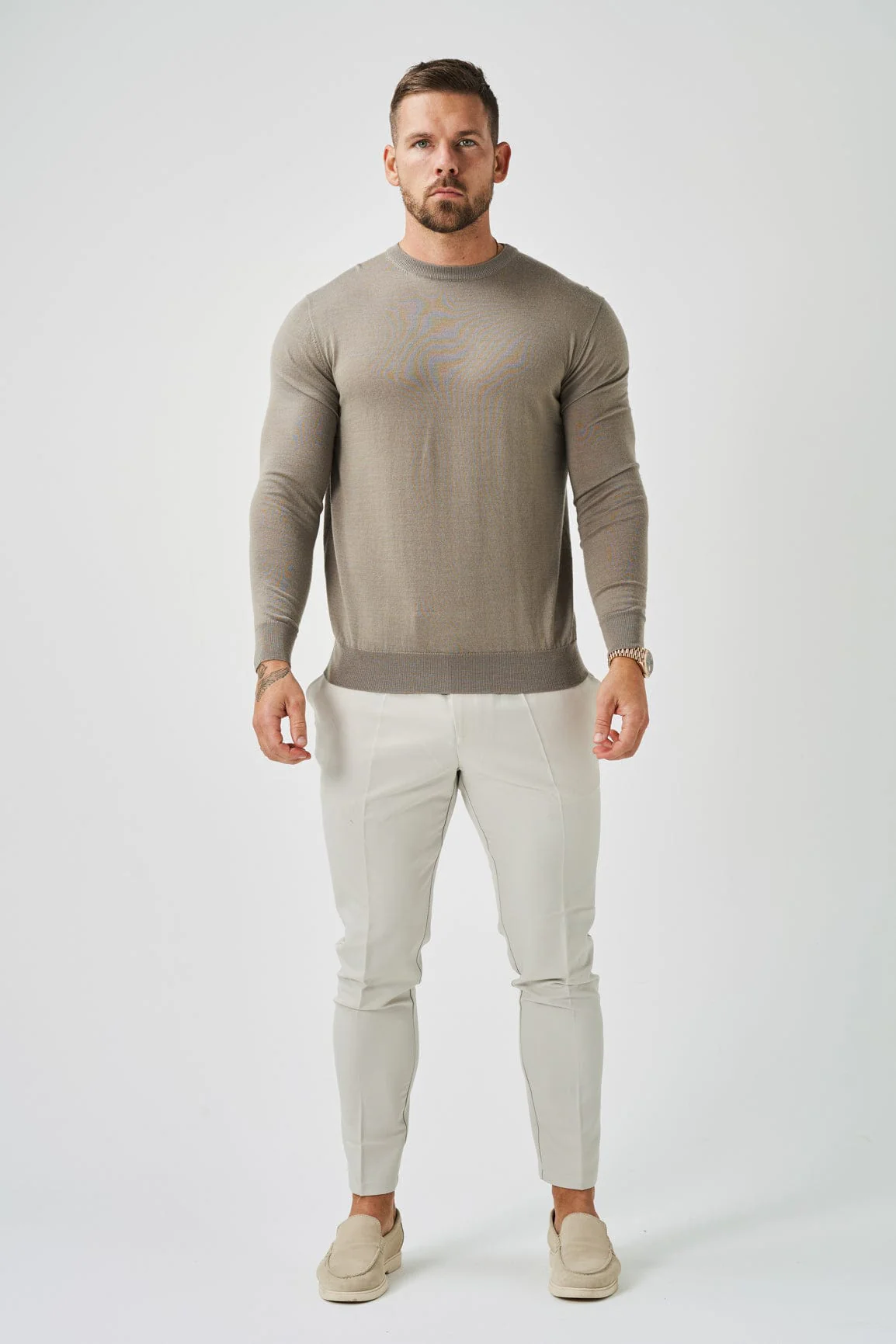 LONG SLEEVE KNIT - TAUPE - Image 2