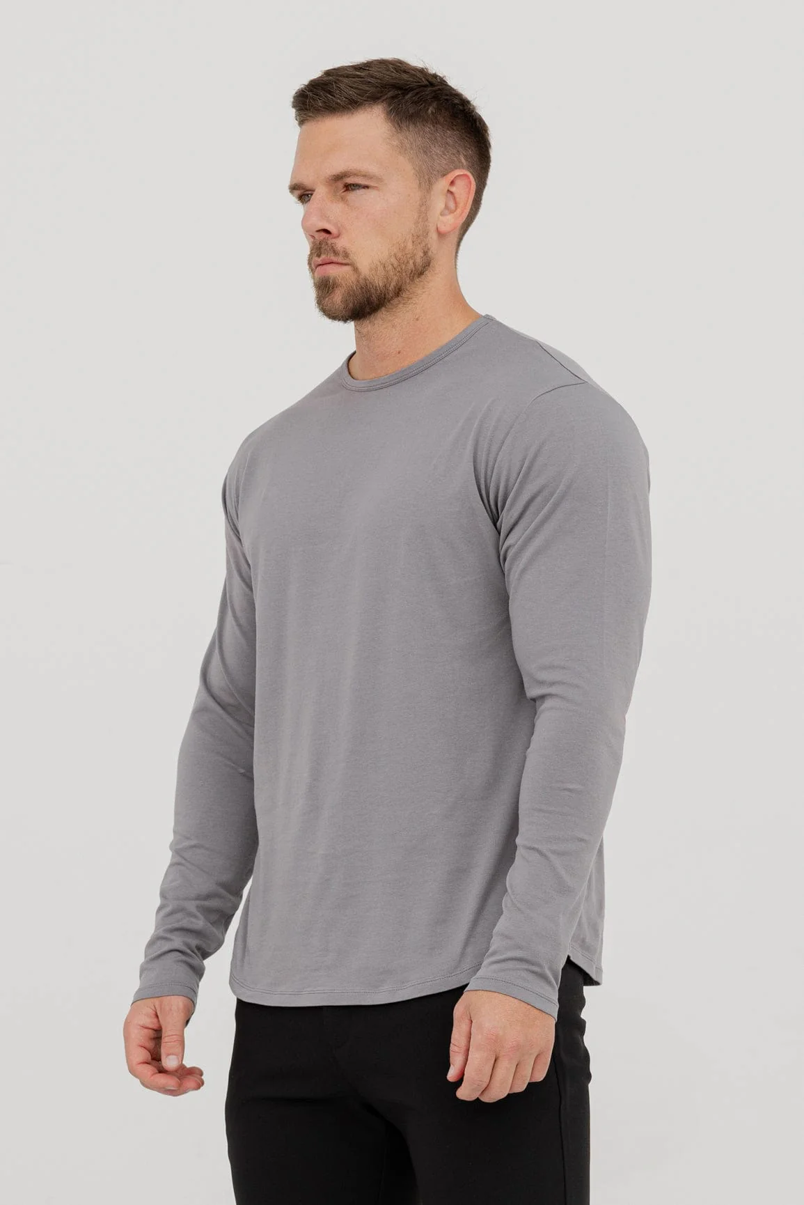 LONG SLEEVE BASICS - SLATE GREY - Image 3