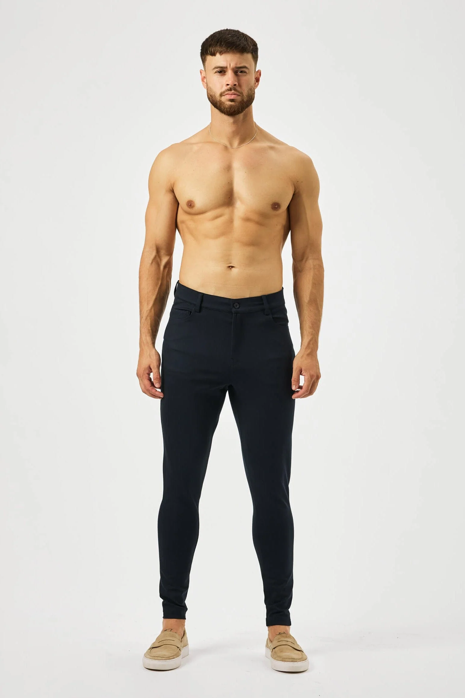 LUSTRE TROUSERS - NAVY - Image 2
