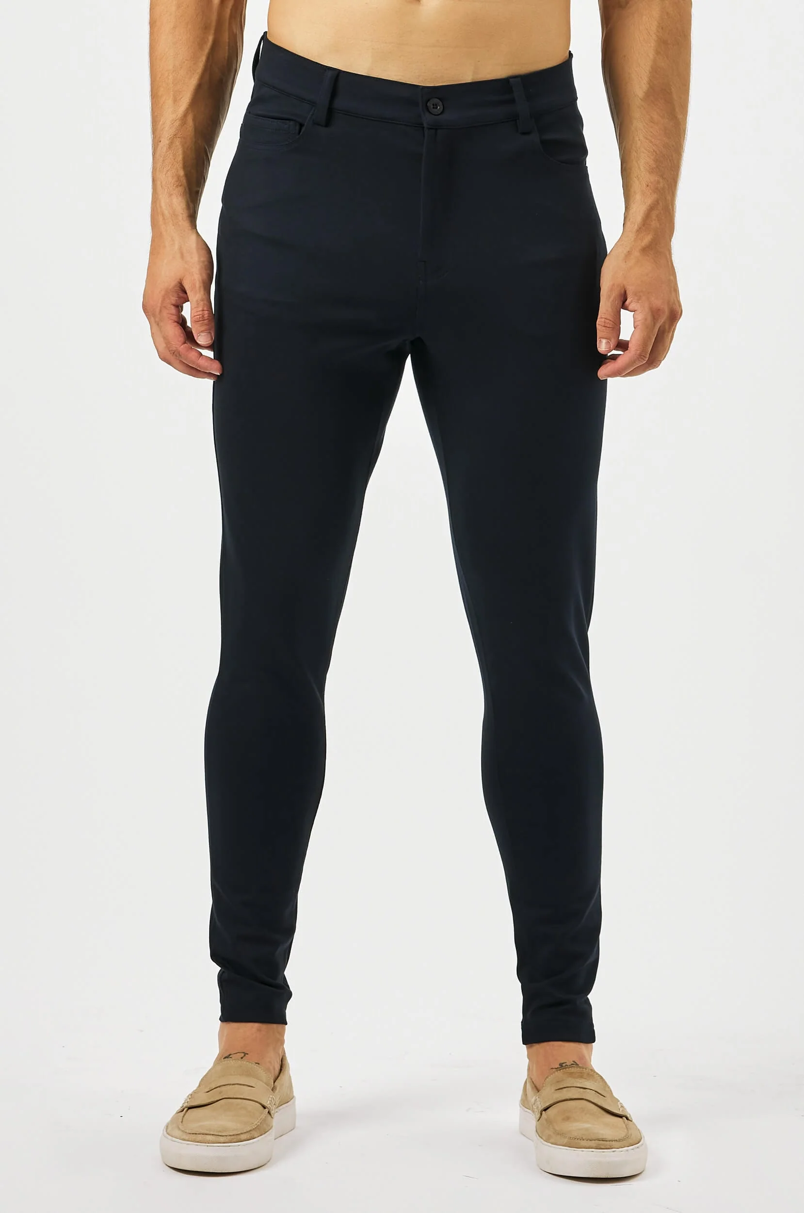 LUSTRE TROUSERS - NAVY - Image 3
