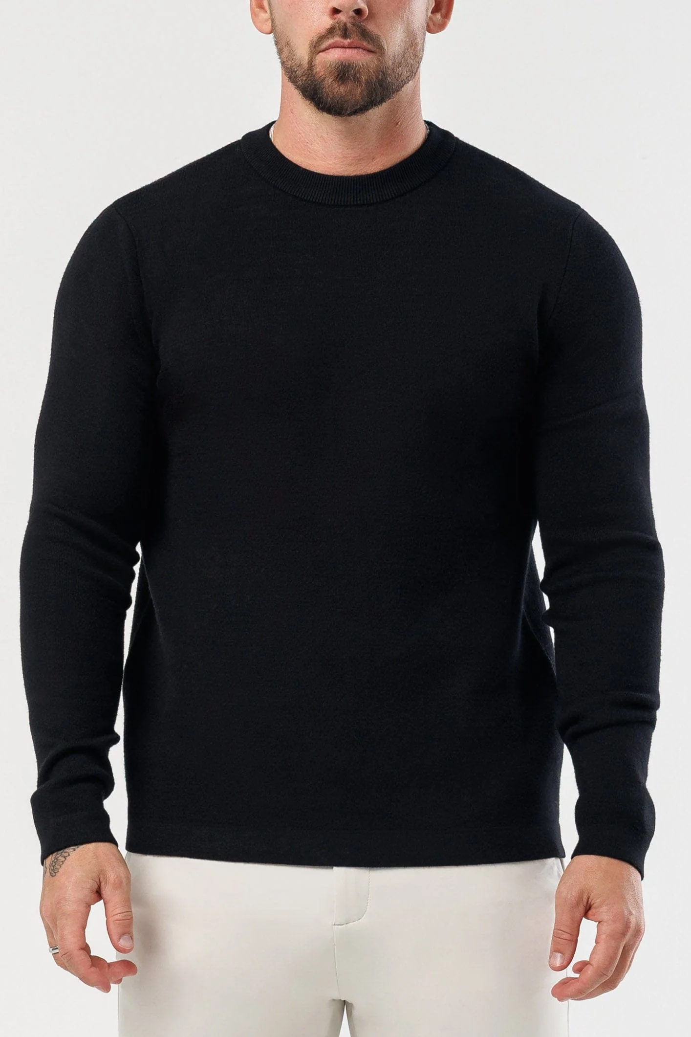 LUXE KNIT SWEATER - BLACK