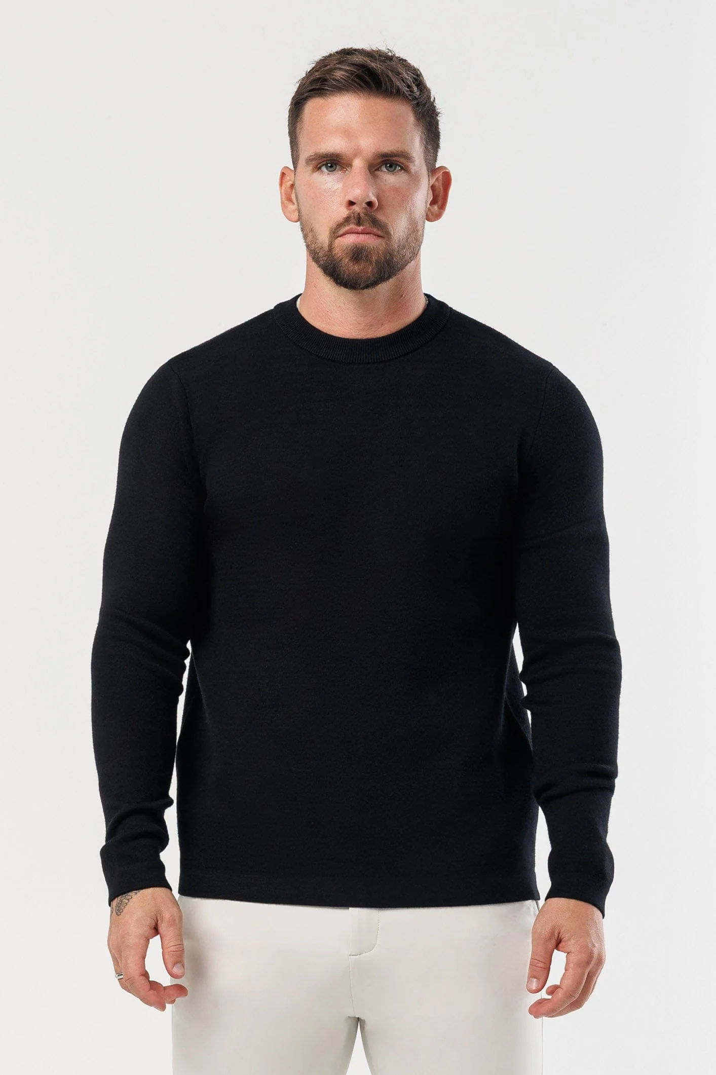 LUXE KNIT SWEATER - BLACK - Image 2