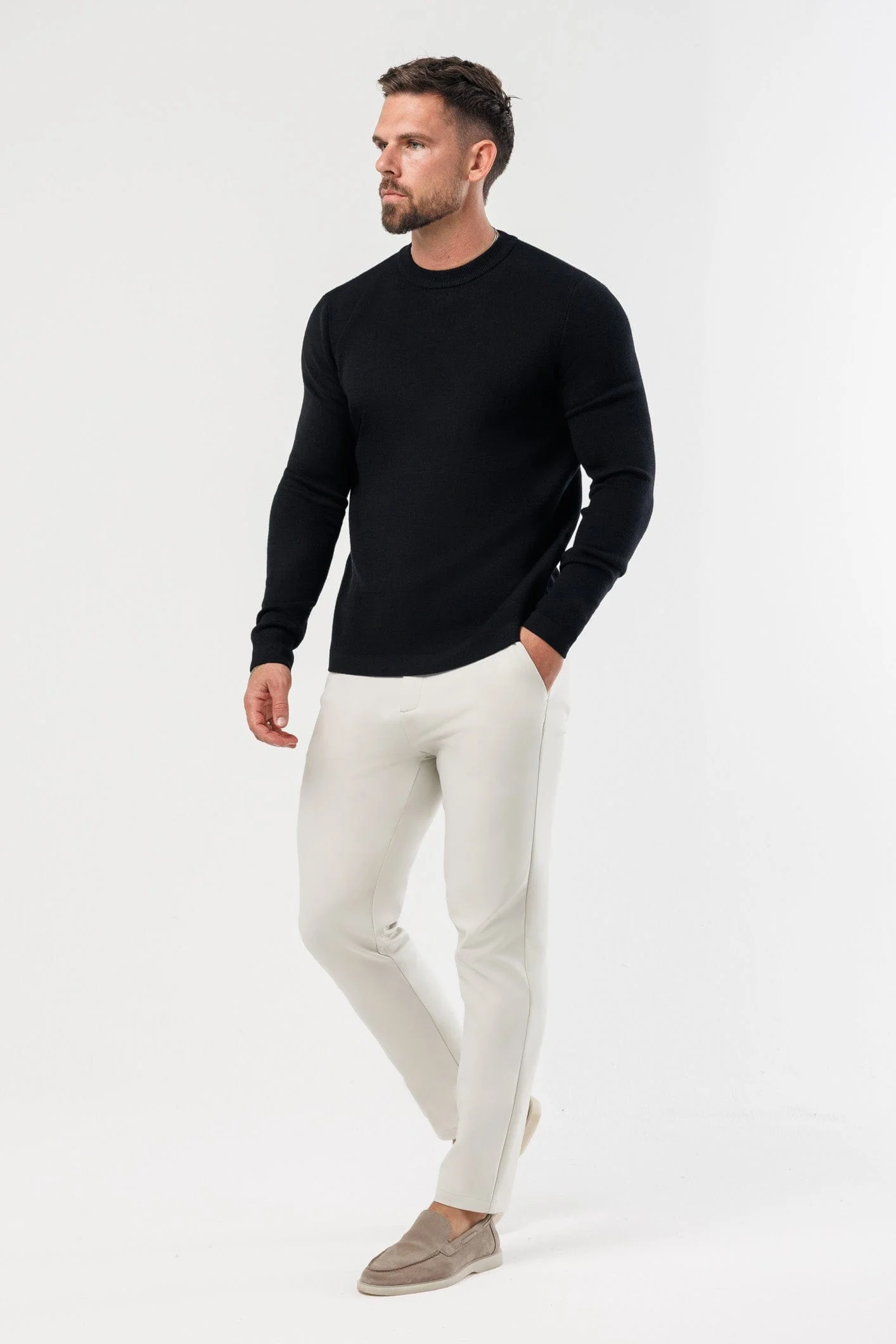LUXE KNIT SWEATER - BLACK - Image 7