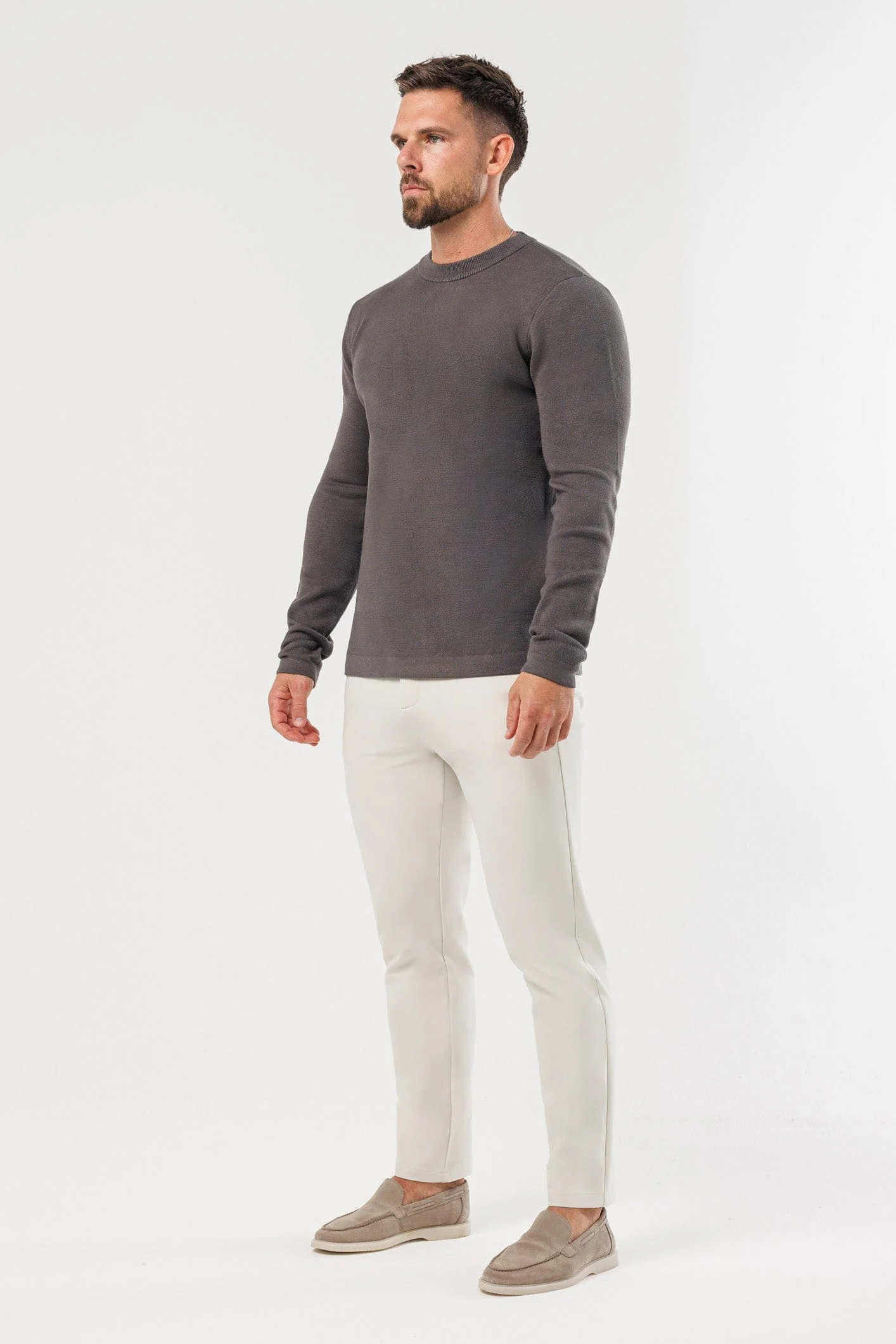 LUXE KNIT SWEATER - DARK GREY - Image 8