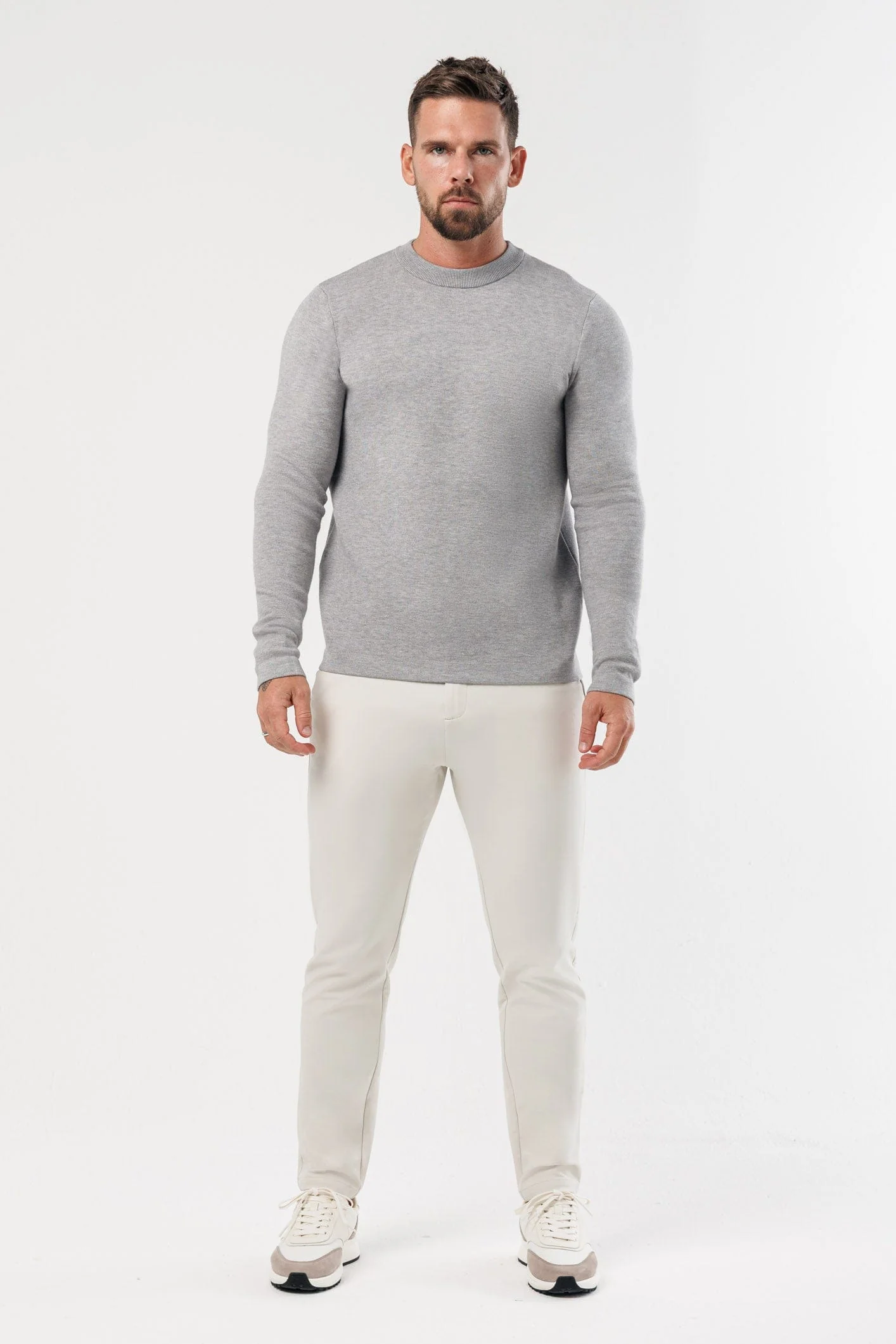 LUXE KNIT SWEATER - GREY - Image 6
