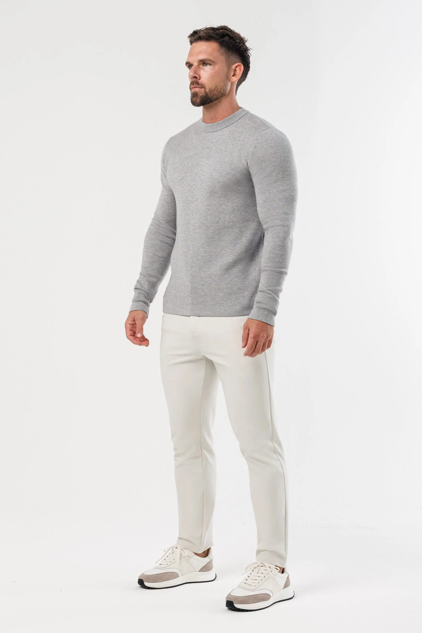 LUXE KNIT SWEATER - GREY - Image 8