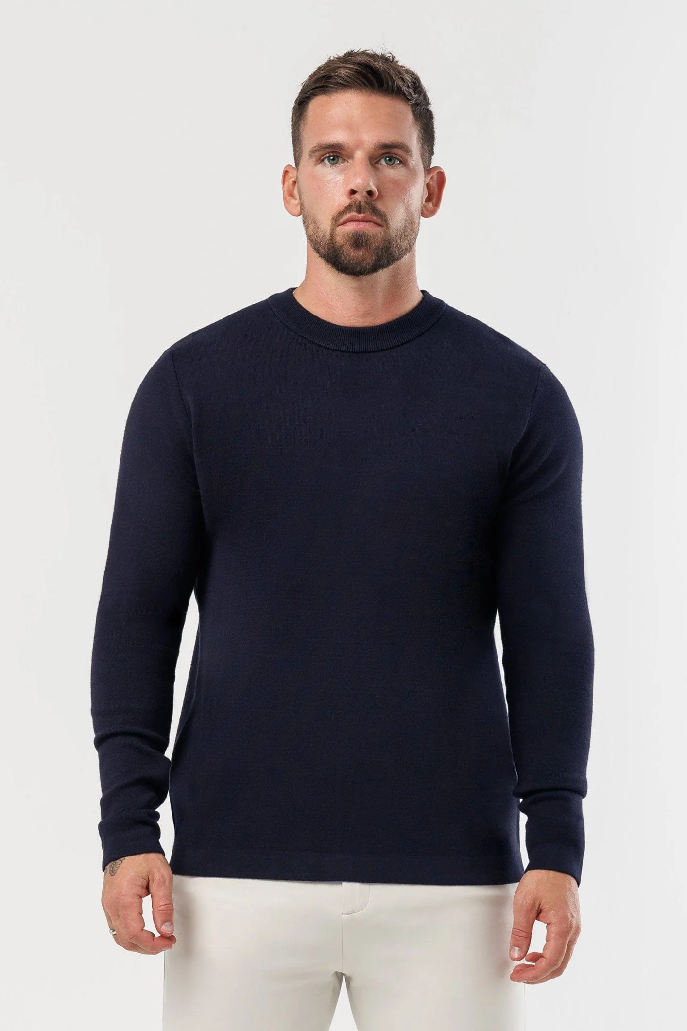 LUXE KNIT SWEATER - NAVY - Image 2
