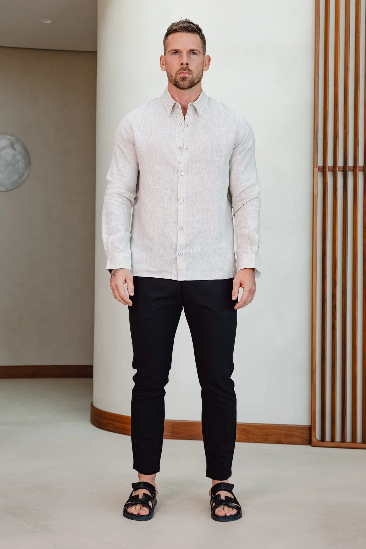 LUXE LINEN SHIRT - TAUPE - Image 5