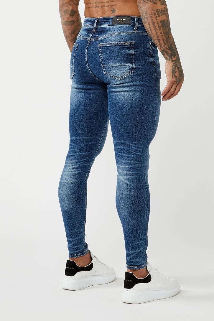 PREMIUM SKINNY FIT JEANS - DARK BLUE - Image 5