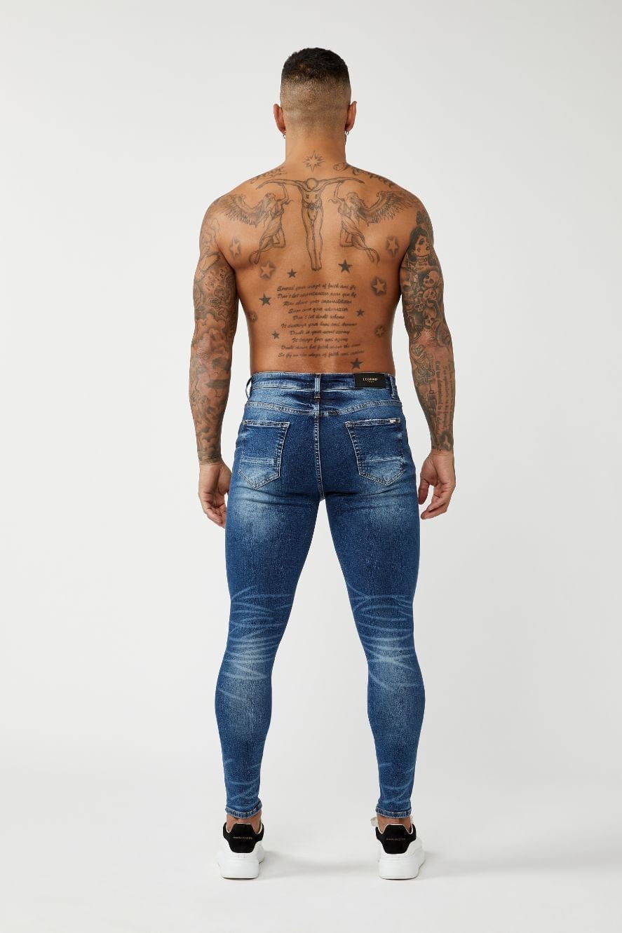 PREMIUM SKINNY FIT JEANS - DARK BLUE - Image 6