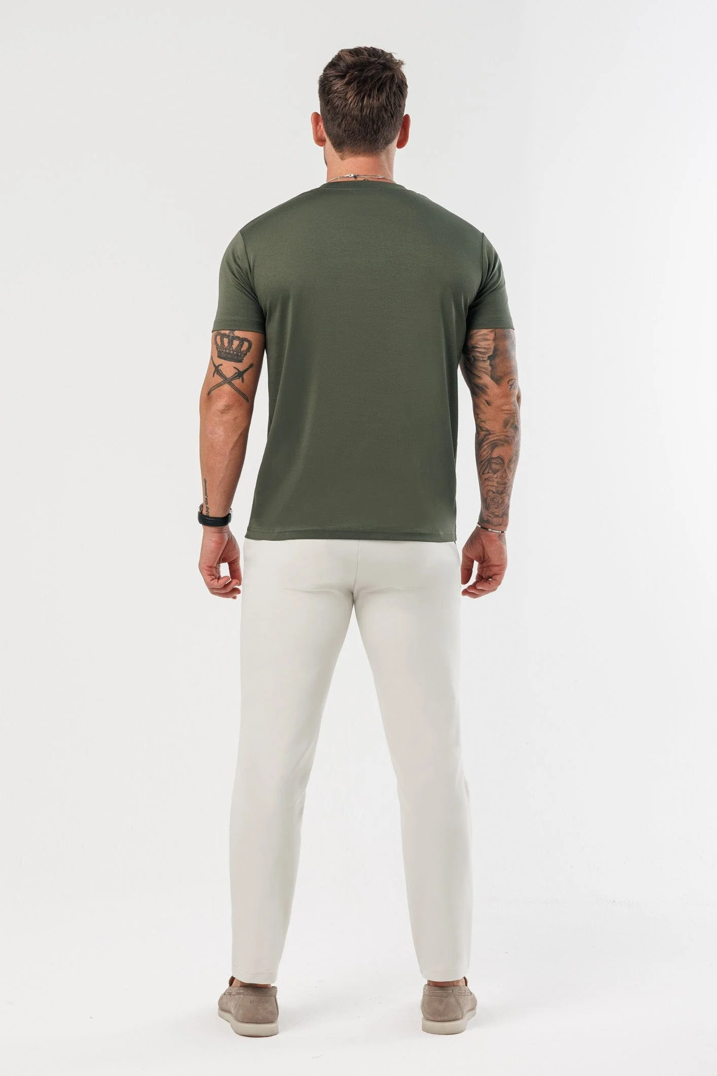 LUXE MERCERISED T-SHIRT - ARMY GREEN - Image 8