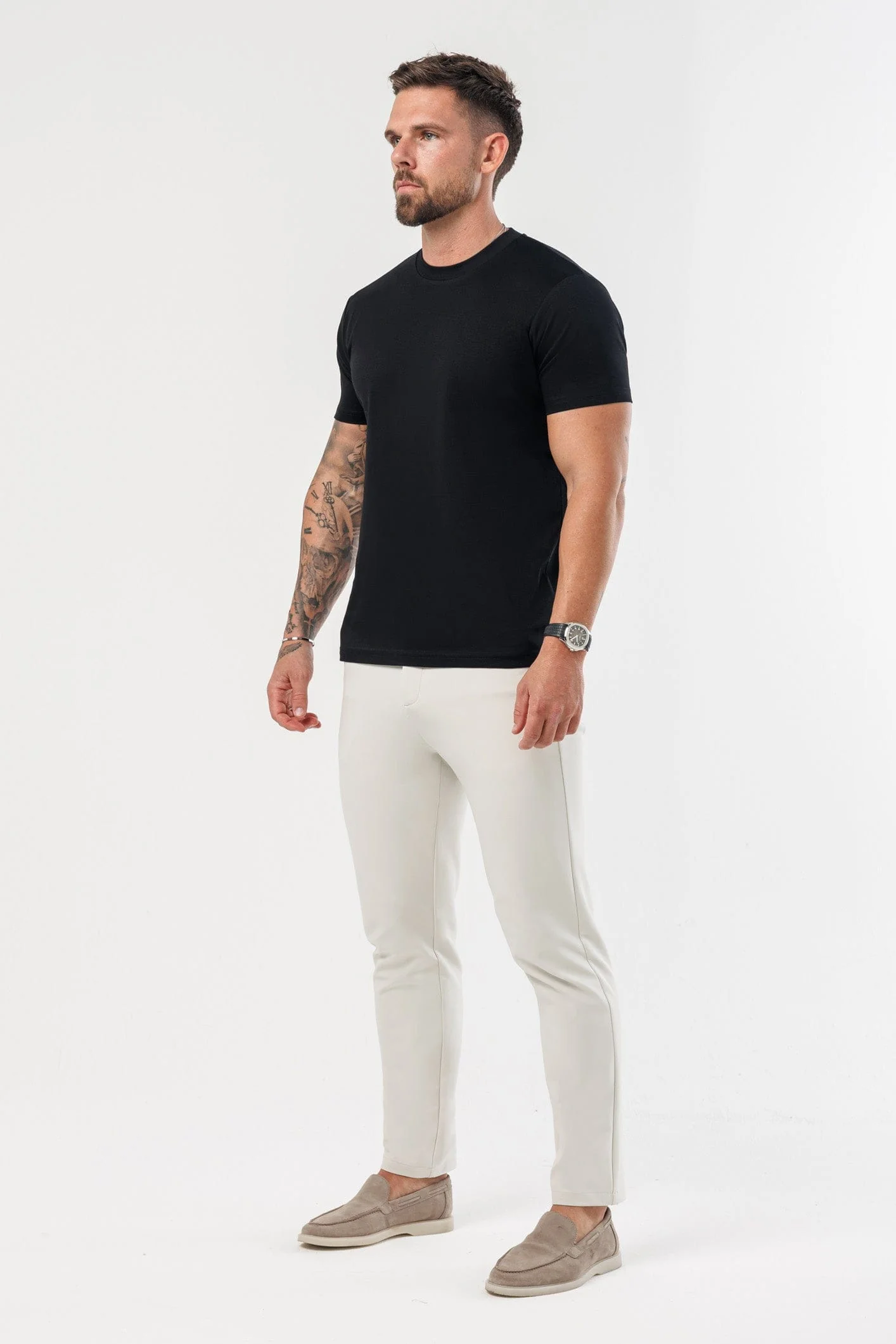 LUXE MERCERISED T-SHIRT - BLACK - Image 5