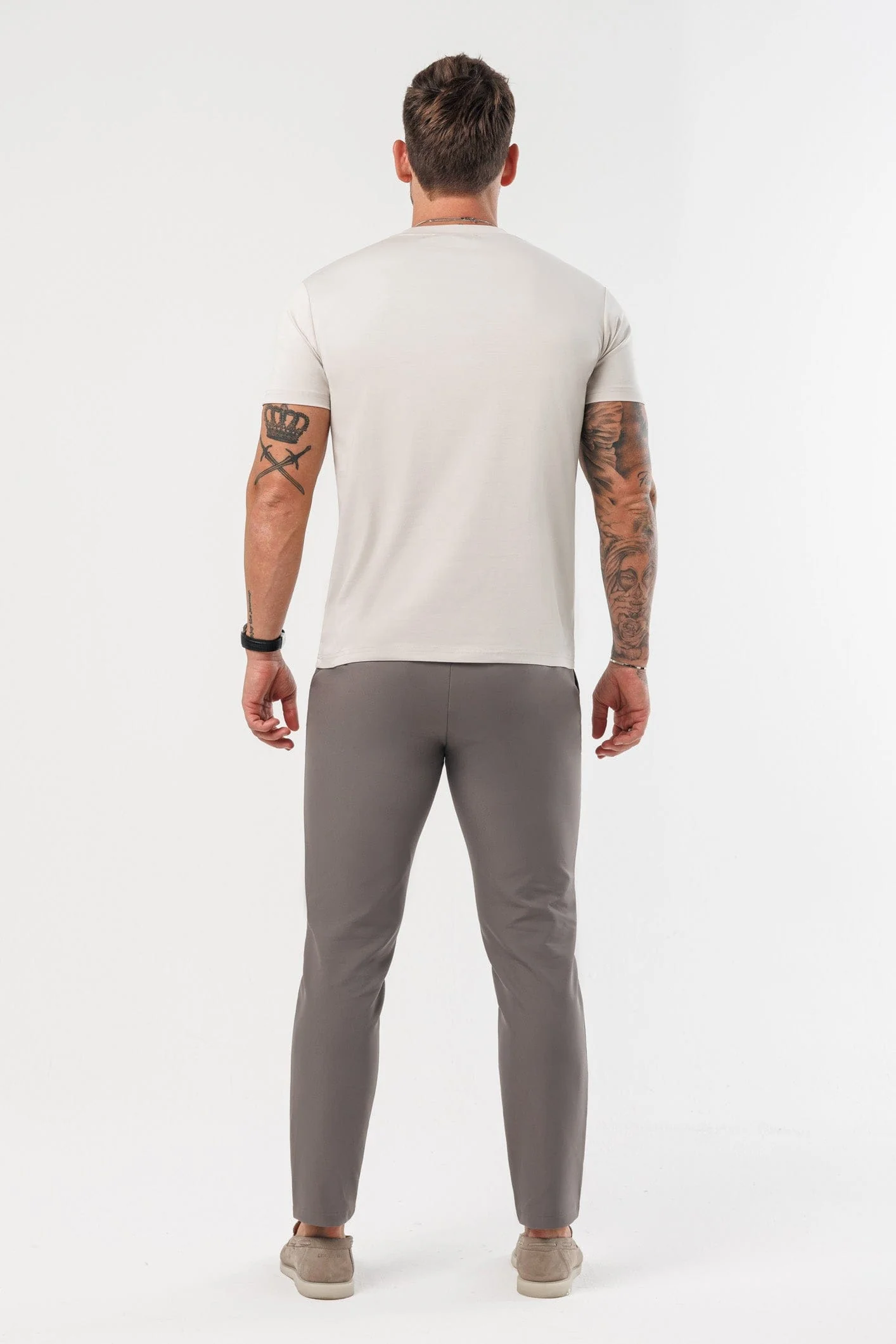 LUXE MERCERISED T-SHIRT - CREME - Image 7