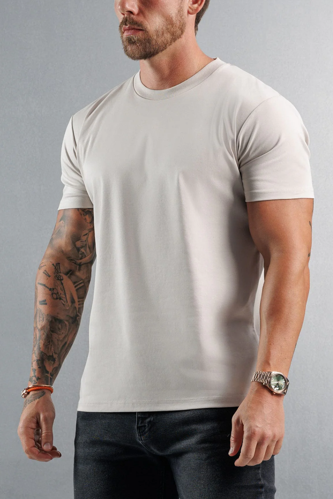 MERCERISED T-SHIRT - CREME - Image 5