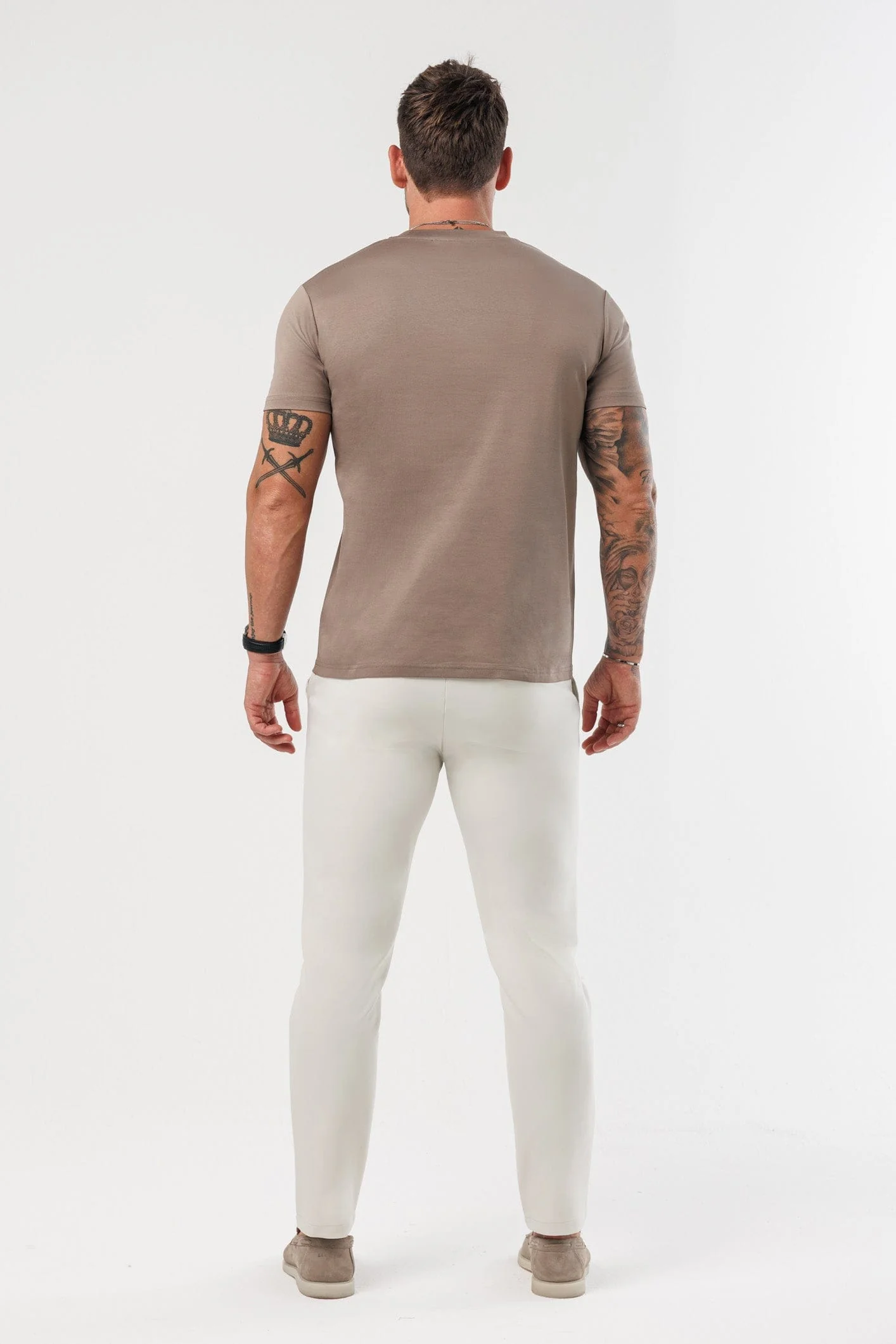 LUXE MERCERISED T-SHIRT - MOCHA - Image 6