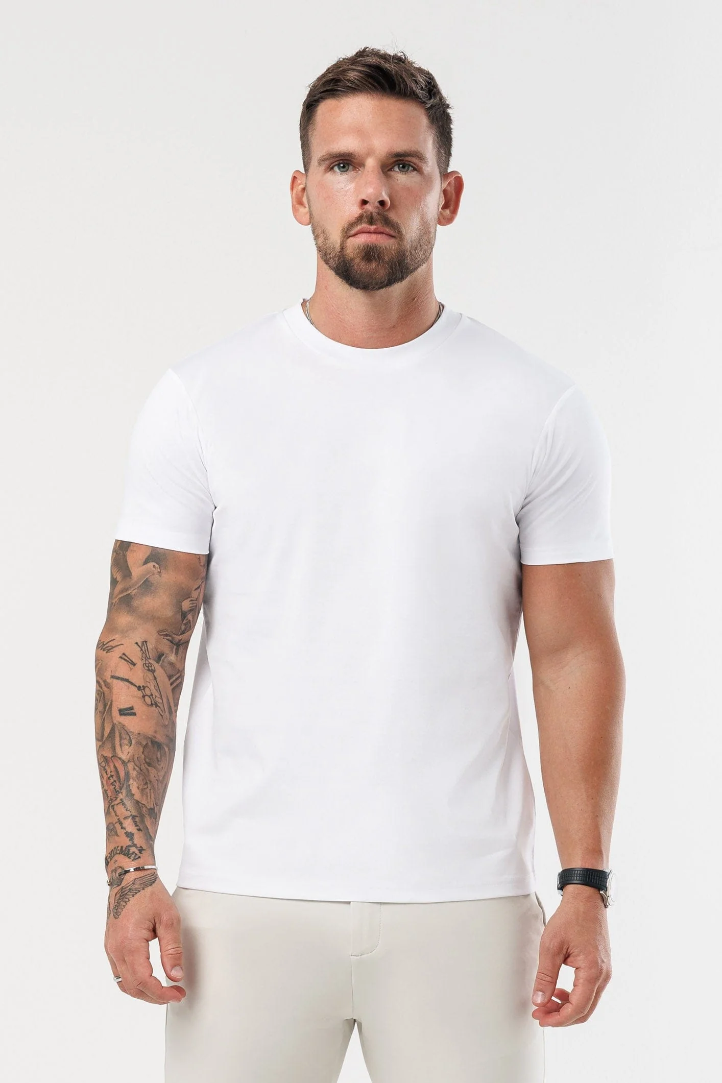 LUXE MERCERISED T-SHIRT - WHITE - Image 3
