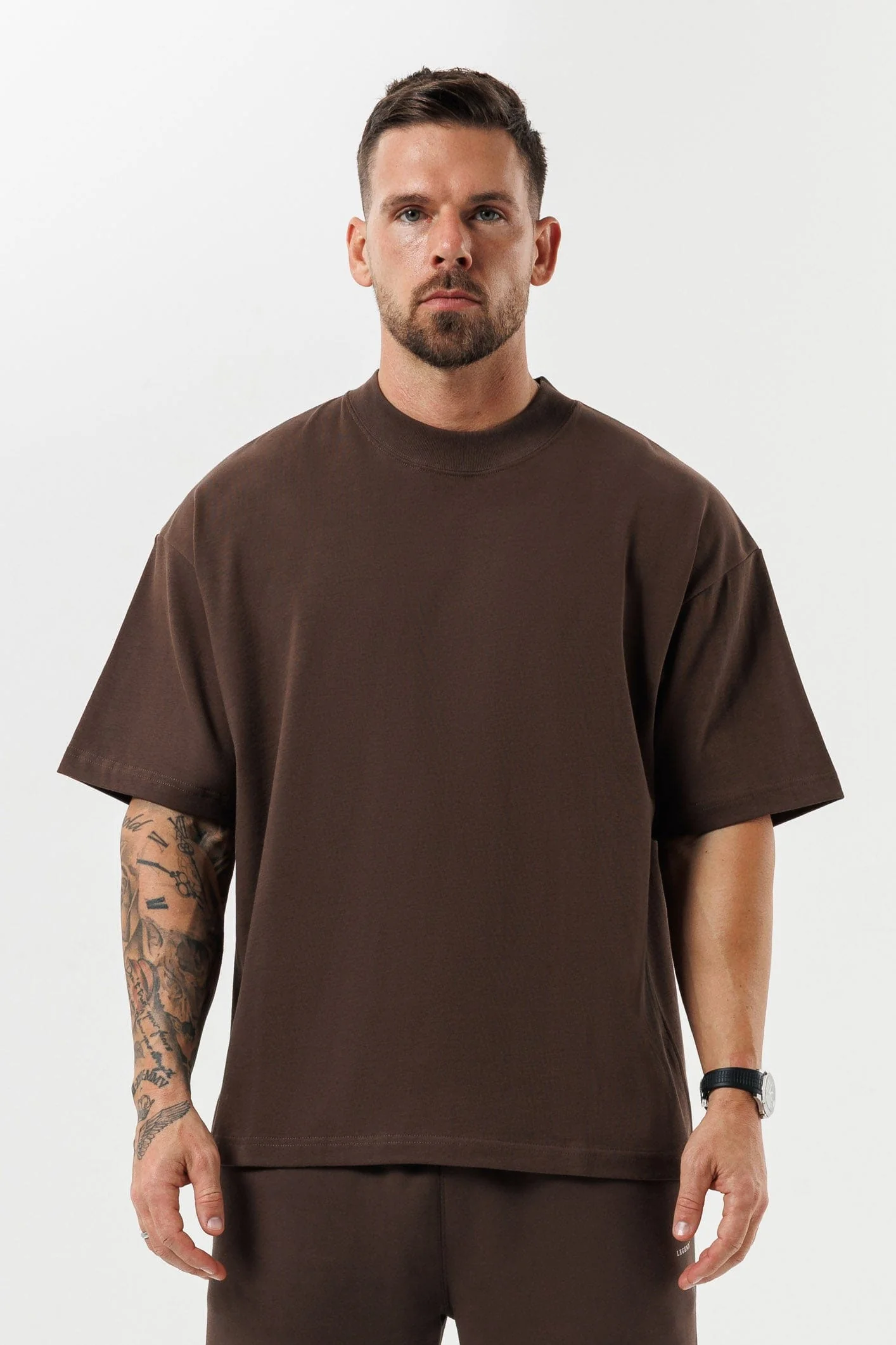 OVERSIZED T-SHIRT - BROWN - Image 2
