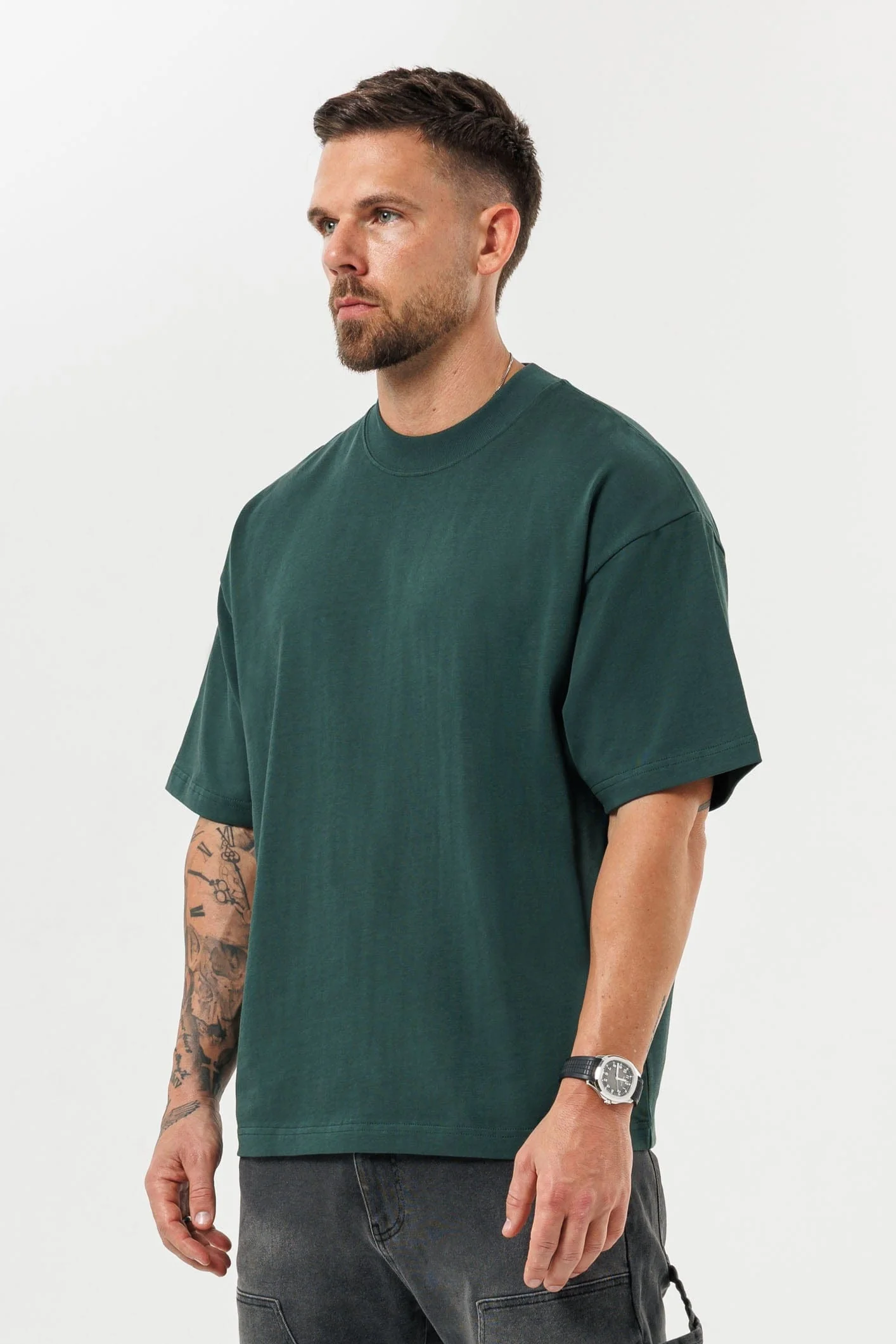 OVERSIZED T-SHIRT - GREEN - Image 3
