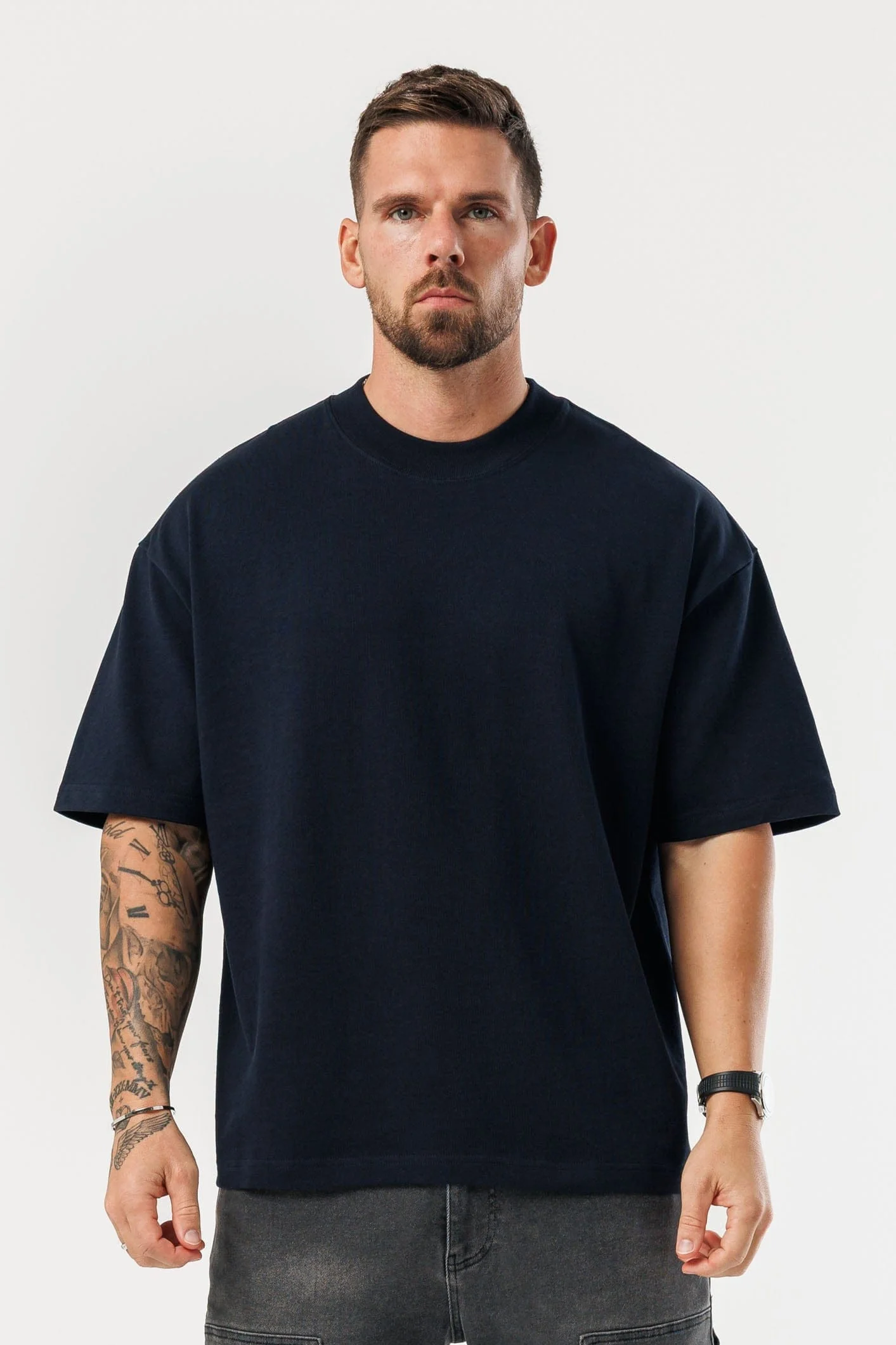 OVERSIZED T-SHIRT - NAVY - Image 2