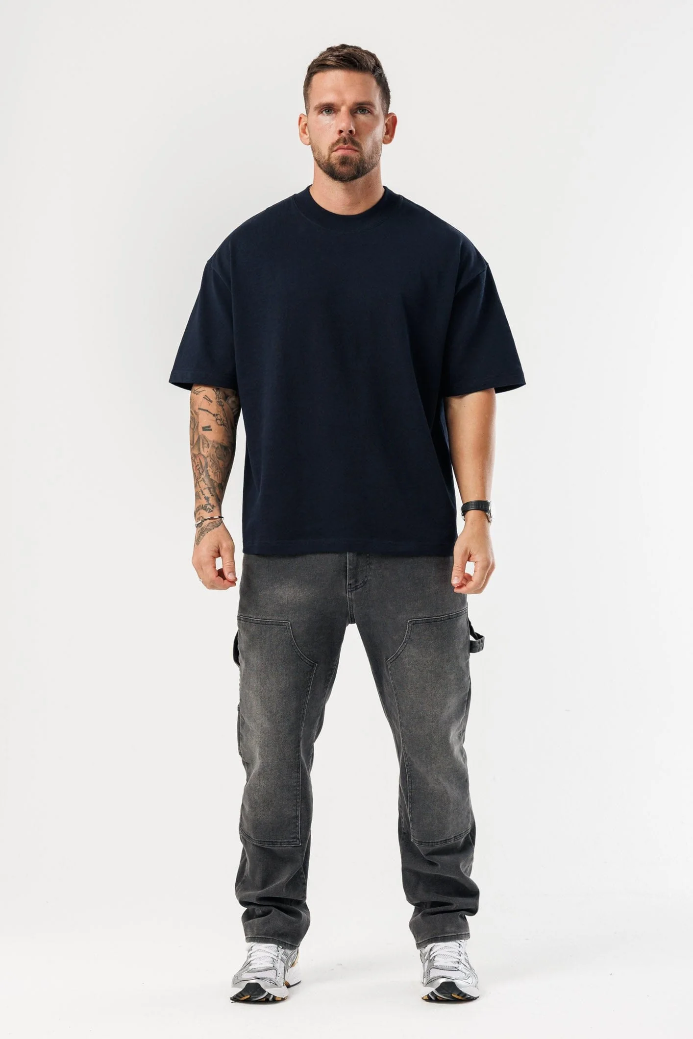 OVERSIZED T-SHIRT - NAVY - Image 5